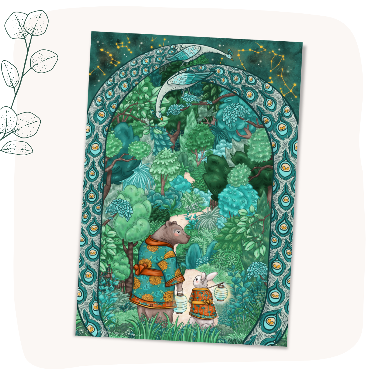 Carte postale A6 "Balade en forêt"