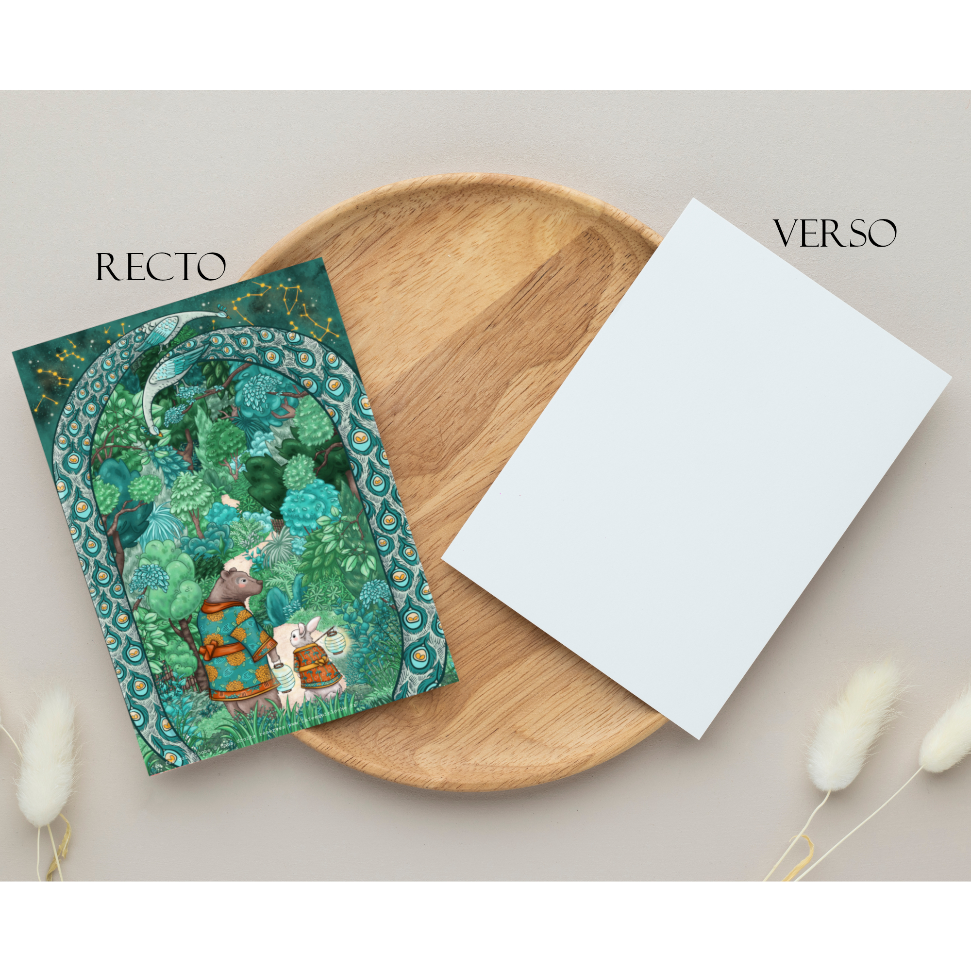 Carte postale A6 "Balade en forêt"