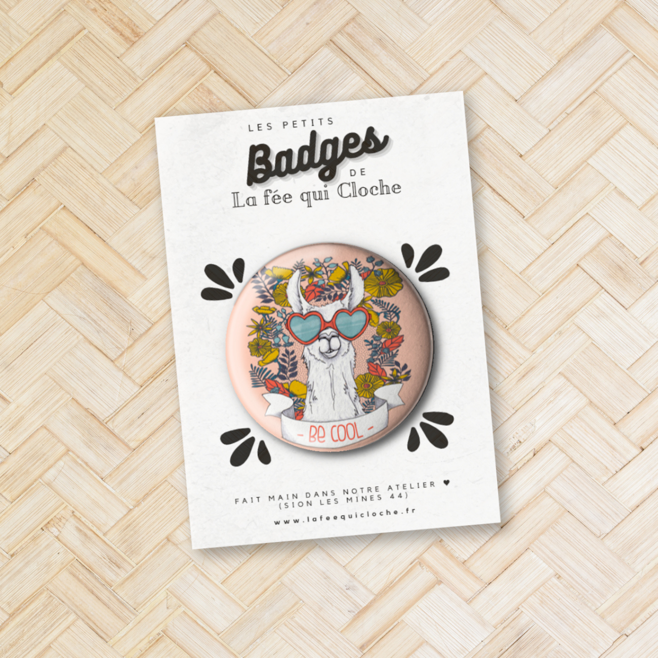 Badge "Lama be cool"