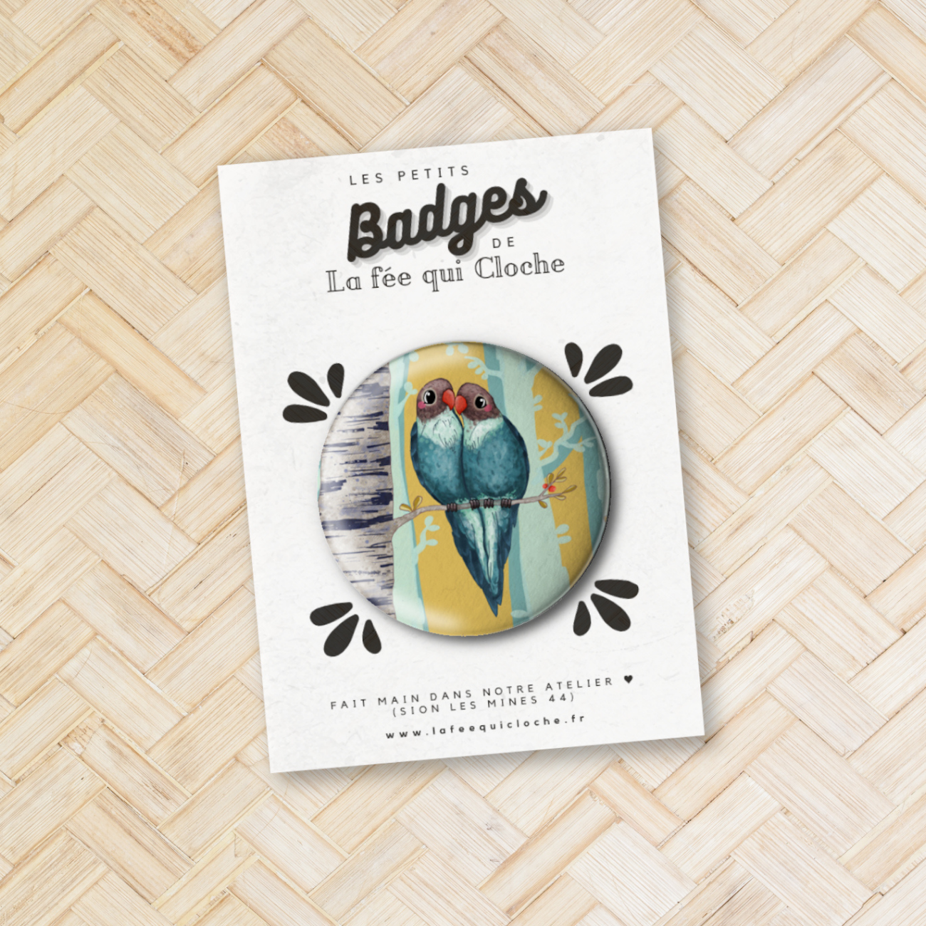 Badge "Perroquets inséparables"