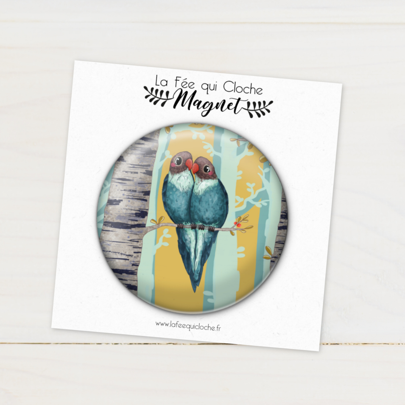 Magnet "Perroquets inséparables"