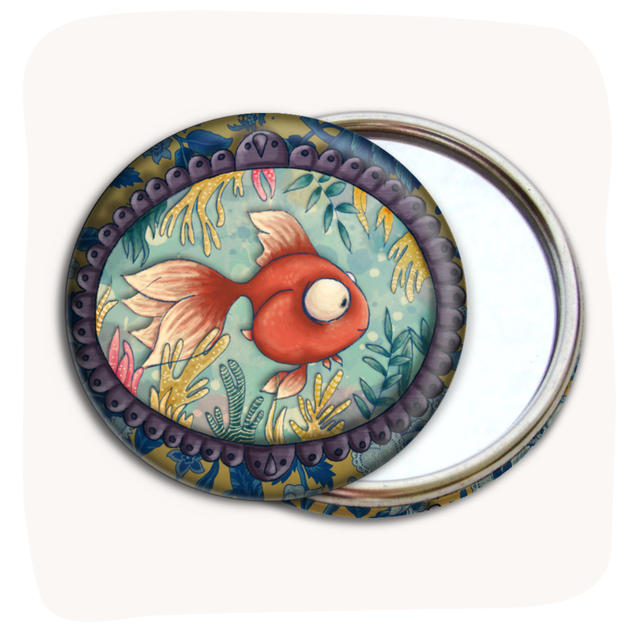 Miroir "Poisson rouge"