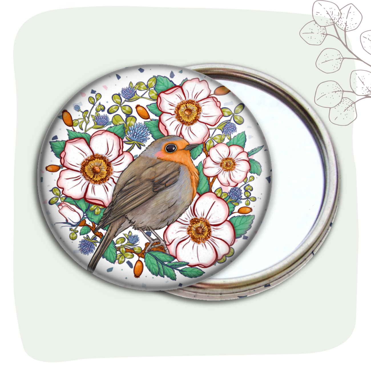 Miroir "Rouge-gorge"