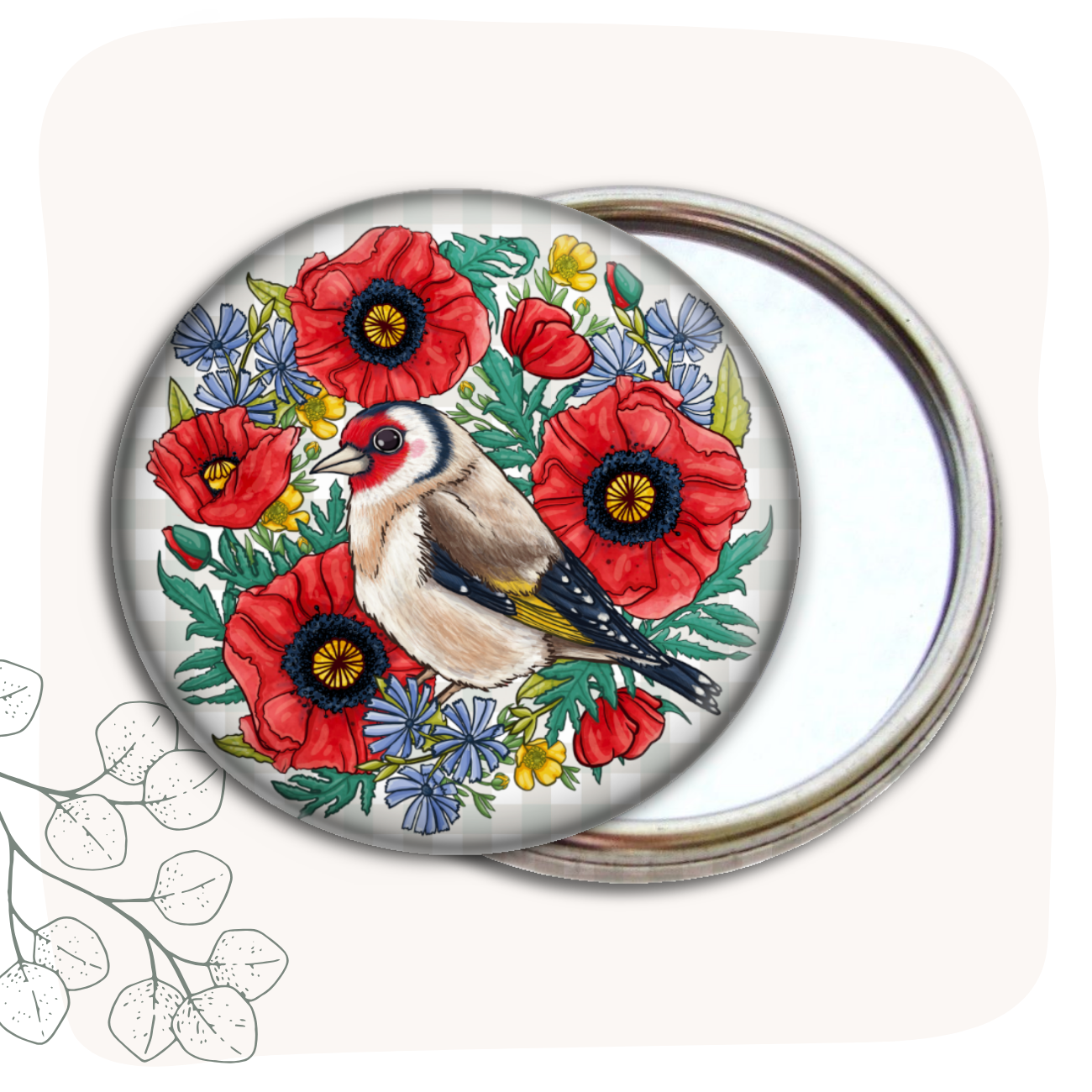 Miroir "Chardonneret élégant"