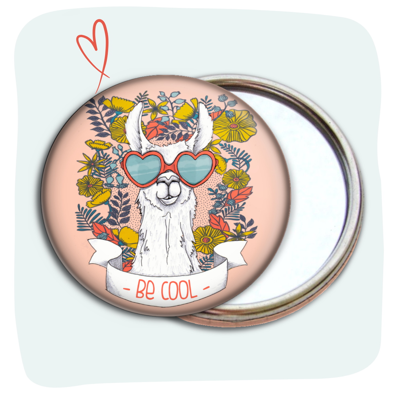 Miroir "Lama be cool"