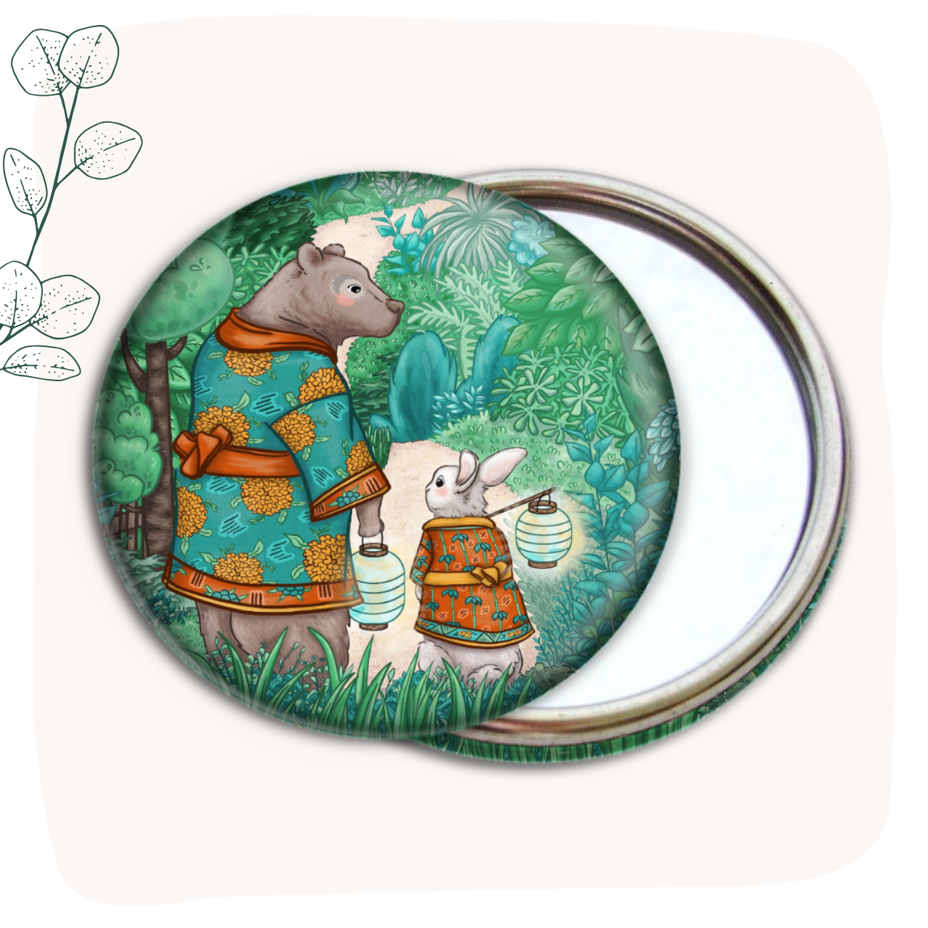 Miroir "Balade en forêt"