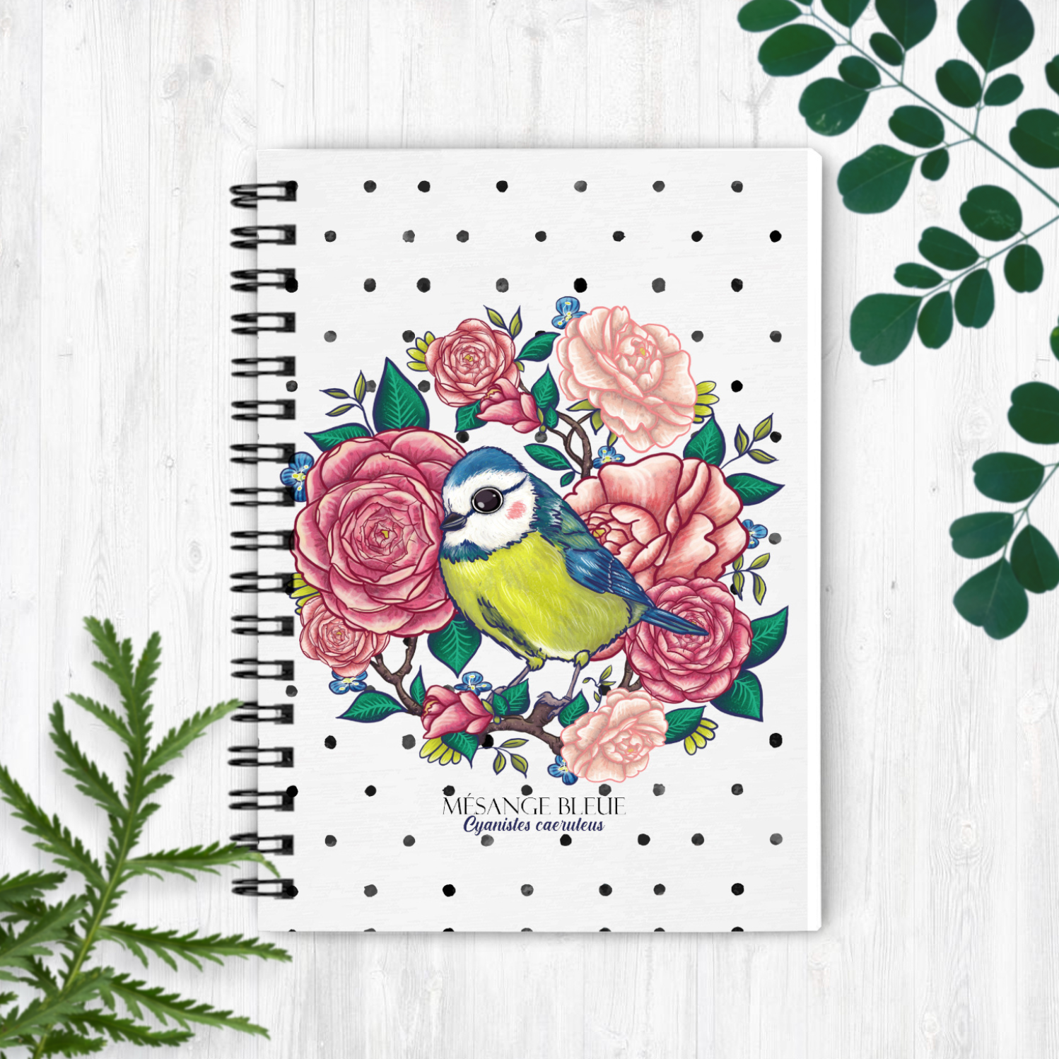 Carnet A6 "Mésange bleue"