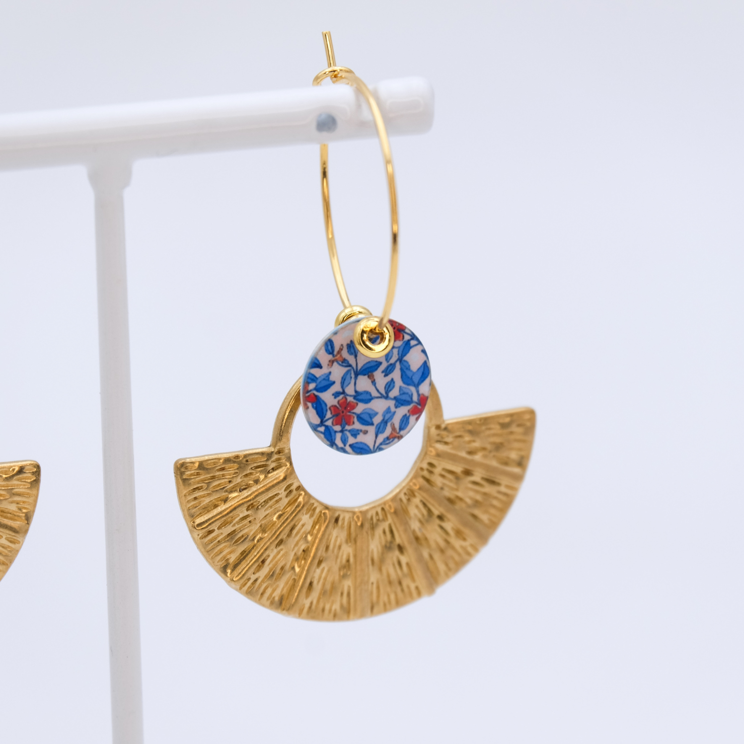 Boucle d'oreille collection "Pervenche sauvage"