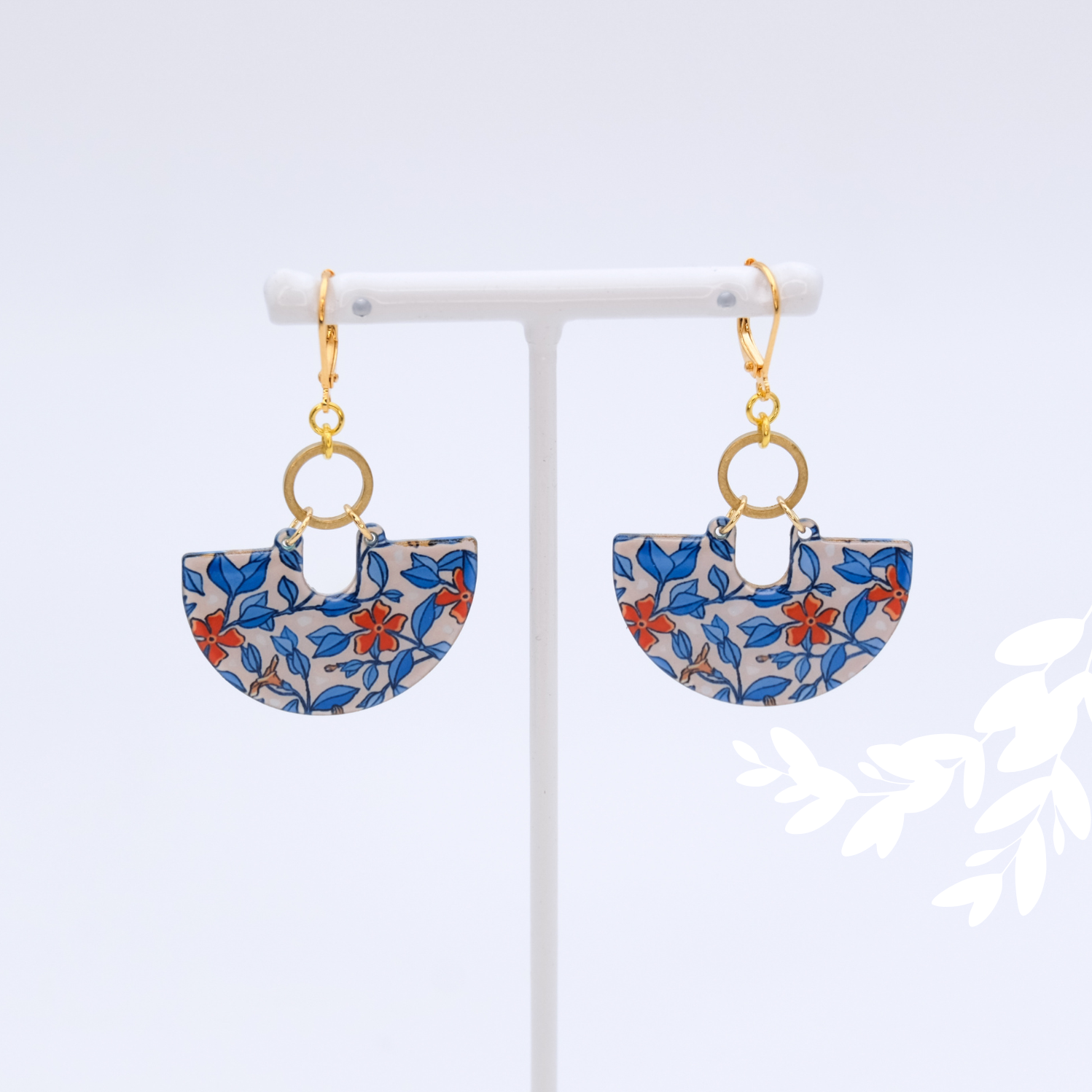 Boucle d'oreille collection "Pervenche sauvage"