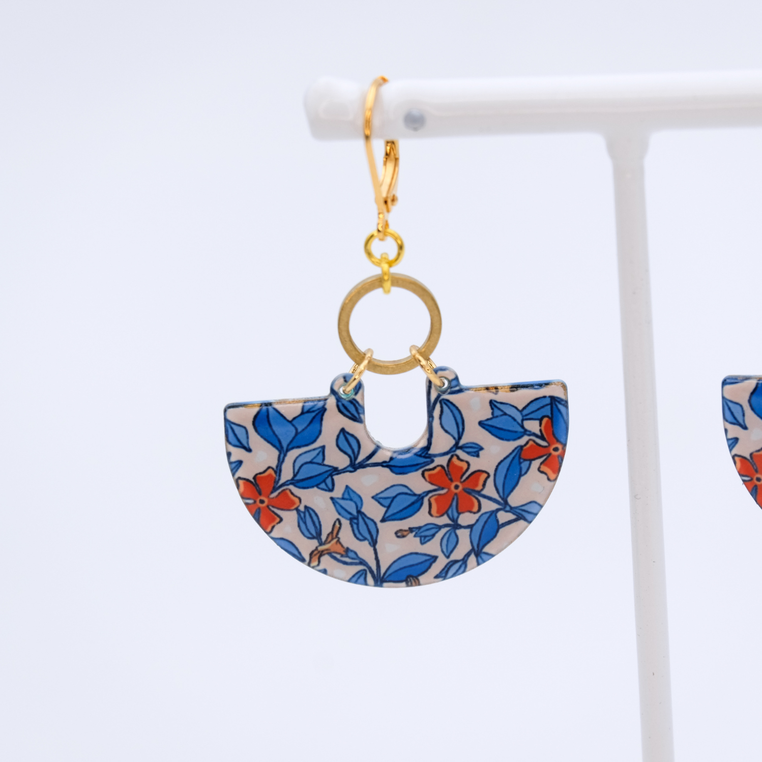 Boucle d'oreille collection "Pervenche sauvage"