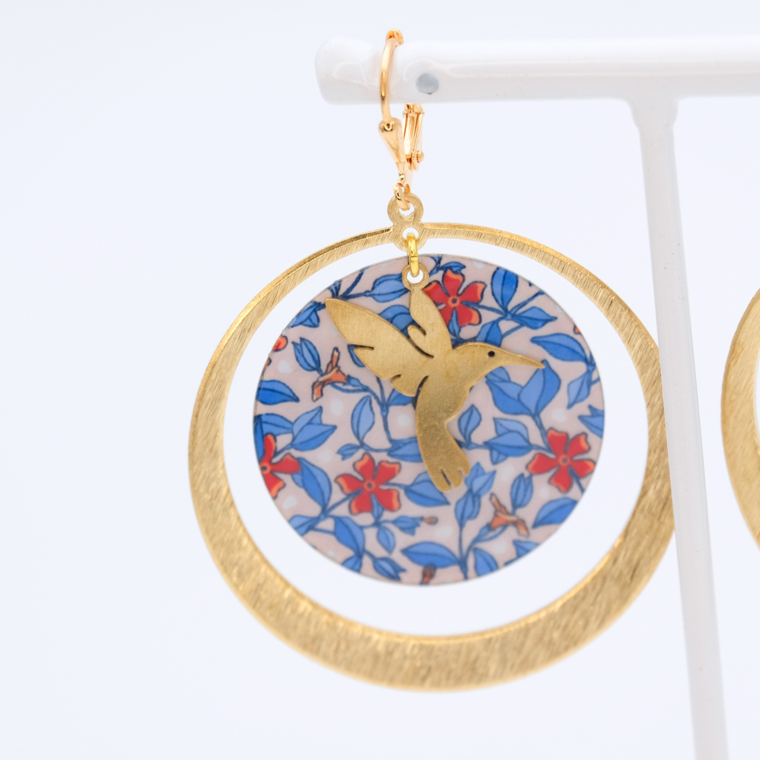 Boucle d'oreille collection "Pervenche sauvage"