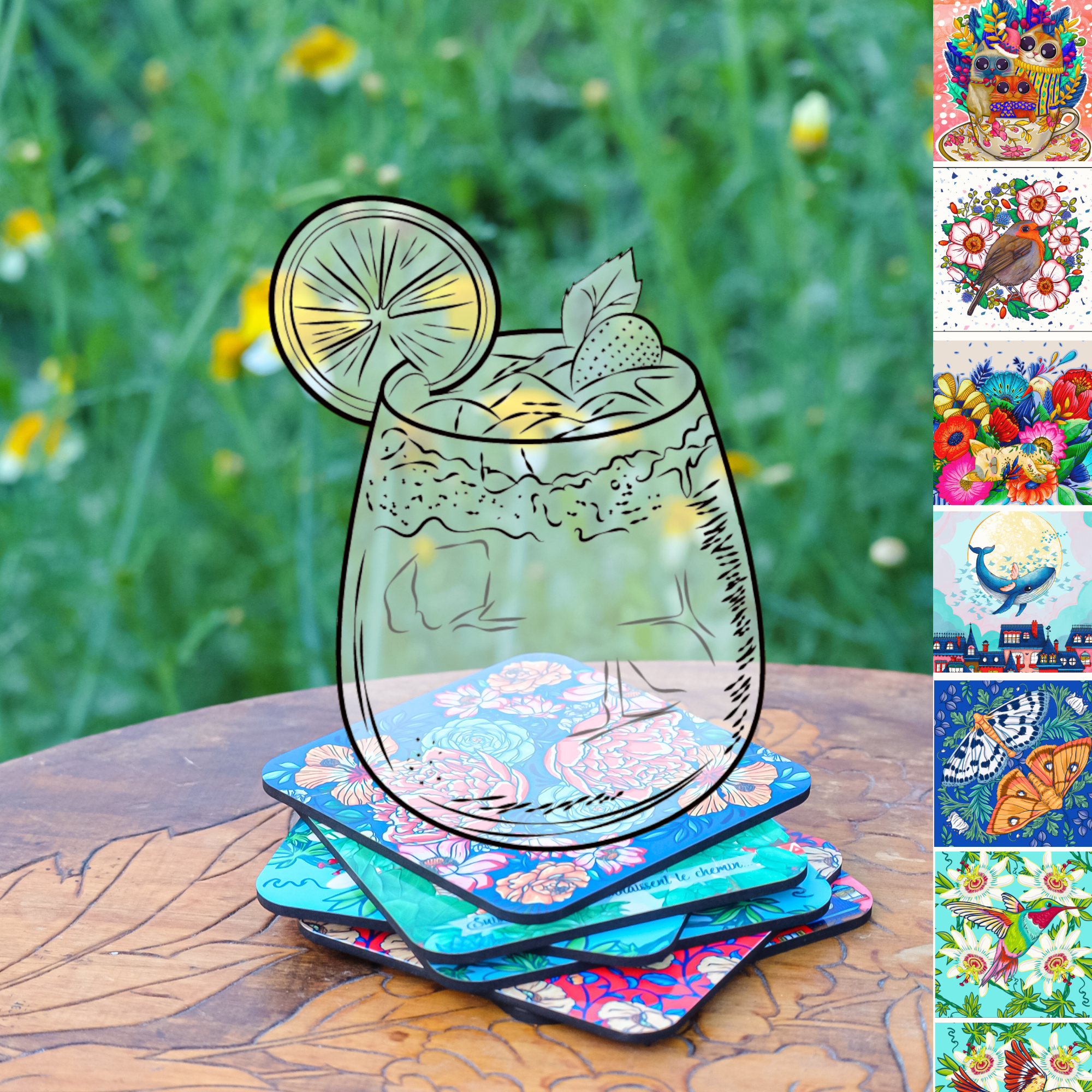 Dessous de verre x6 au choix