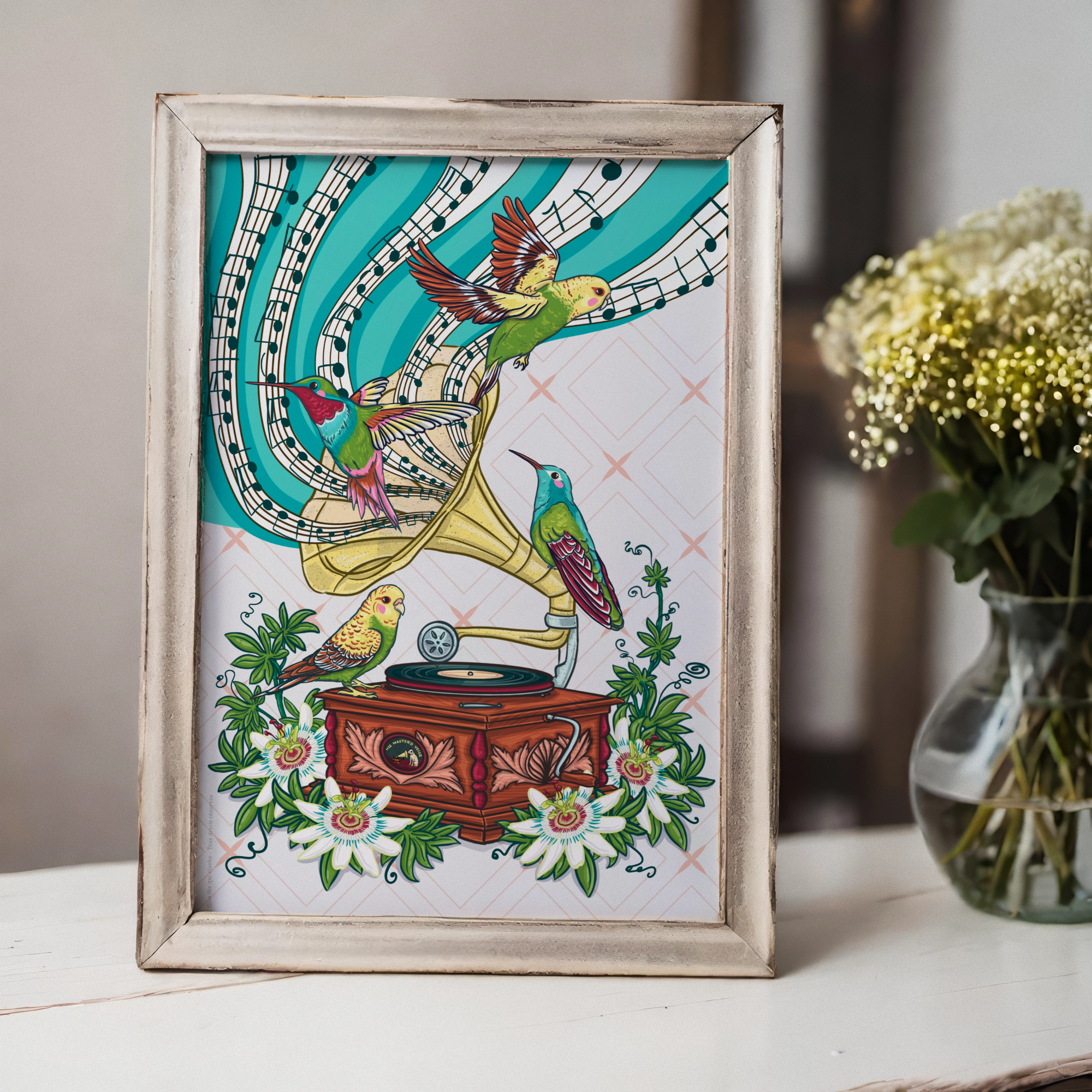 Affiche A4 "Gramophone poétique"