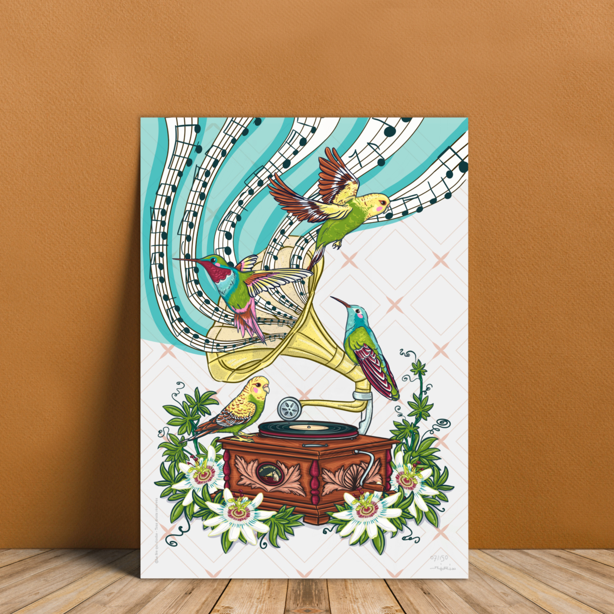 Affiche A4 "Gramophone poétique"