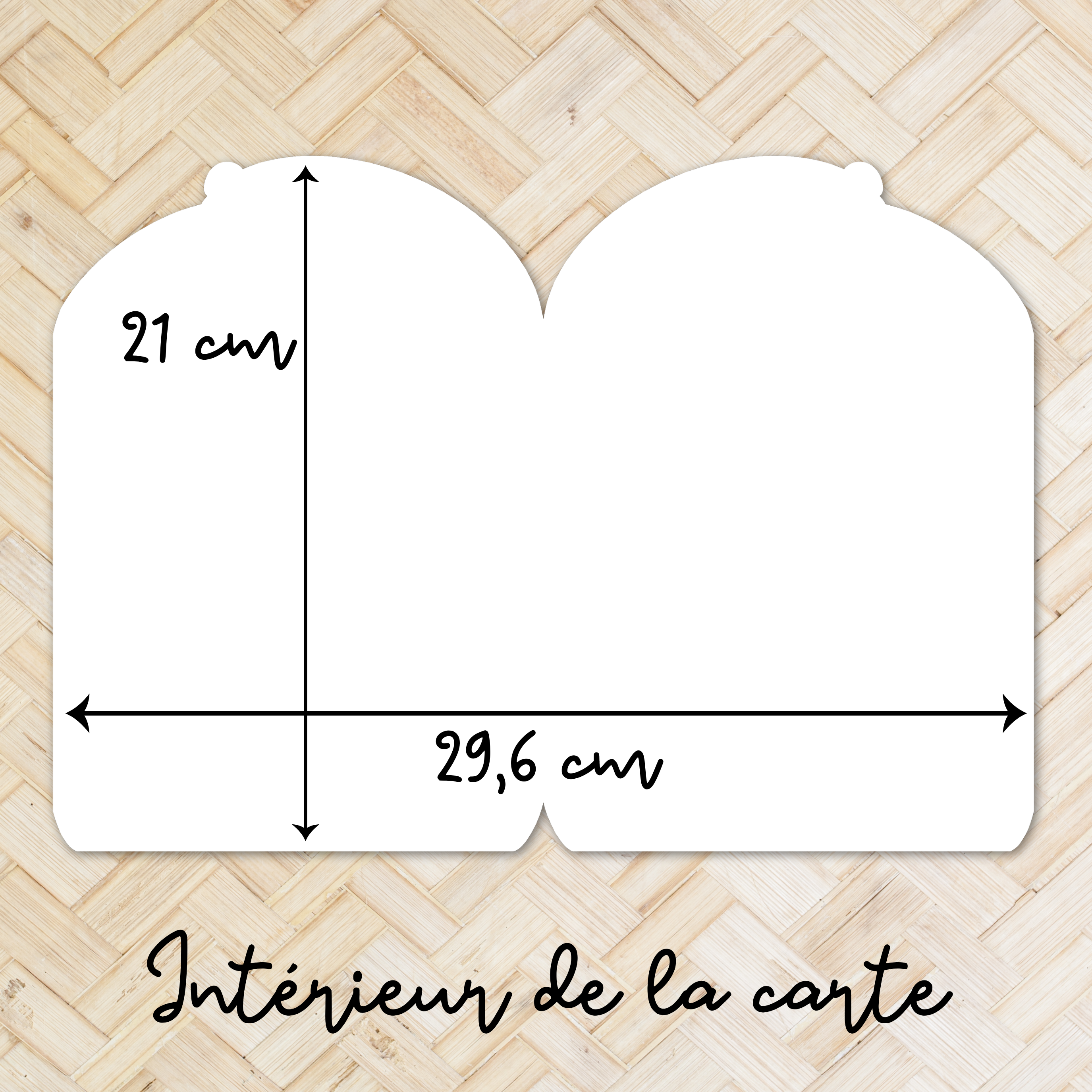 Carte postale découpé A5 "Ballade en forêt" et son enveloppe