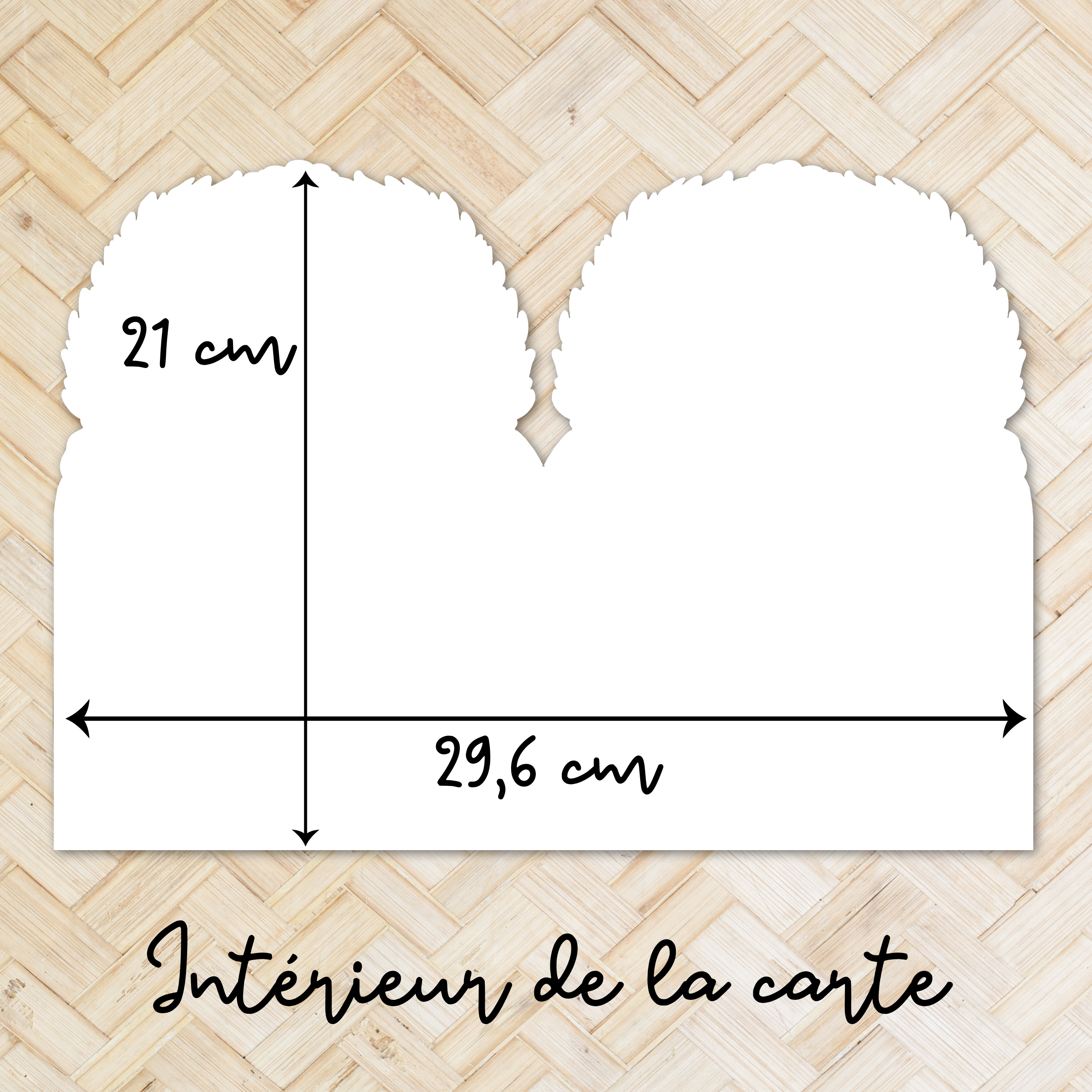 Carte postale découpé A5 "Envolée florale" et son enveloppe