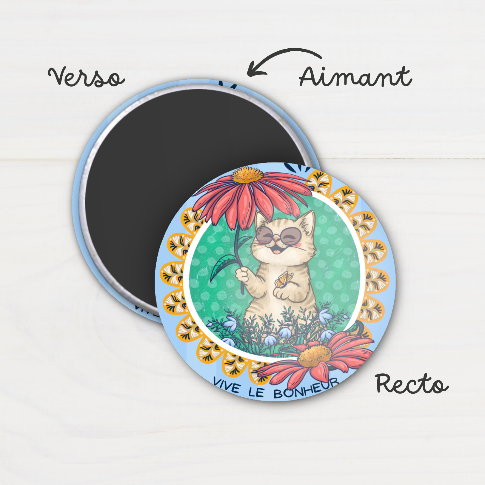 Magnet "Vive le bonheur"