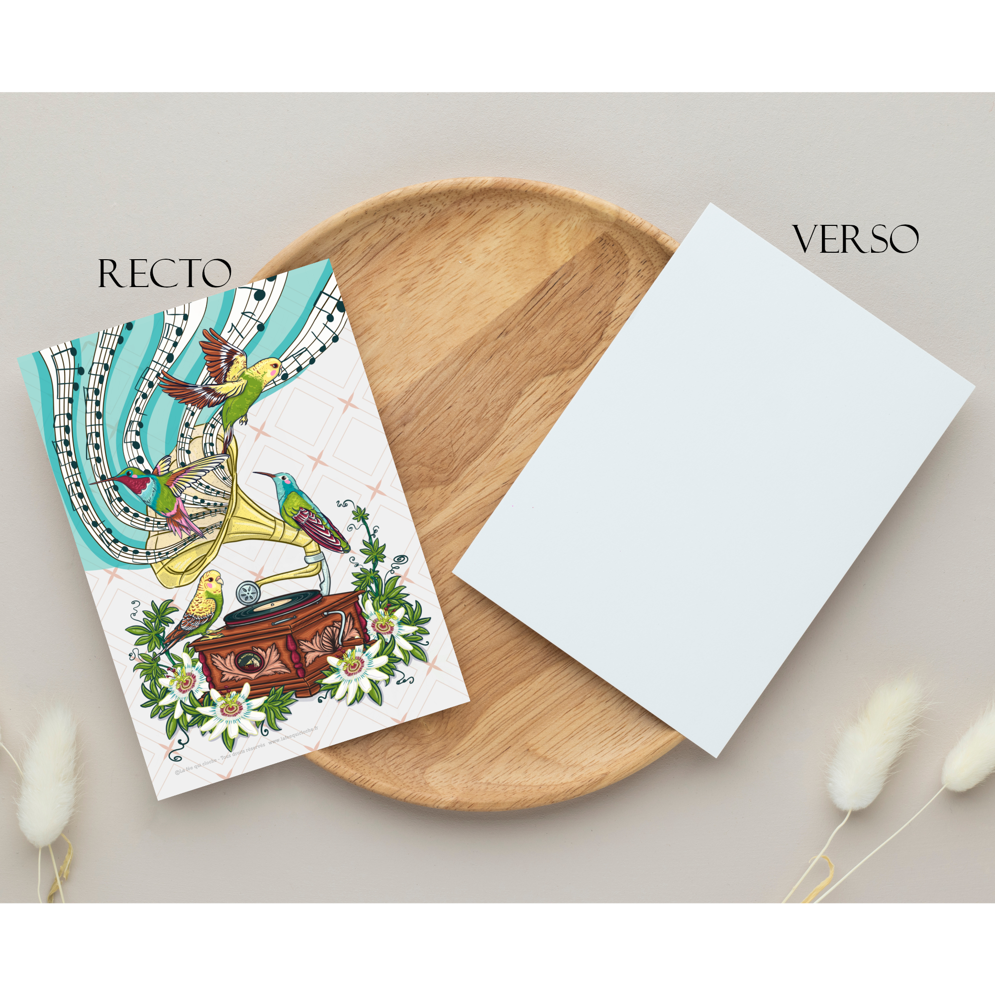 Carte postale A6 "Gramophone poétique"