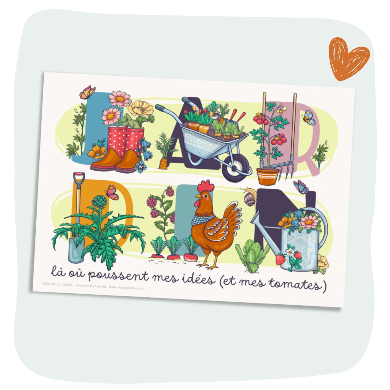 Carte postale A6 "JARDIN"