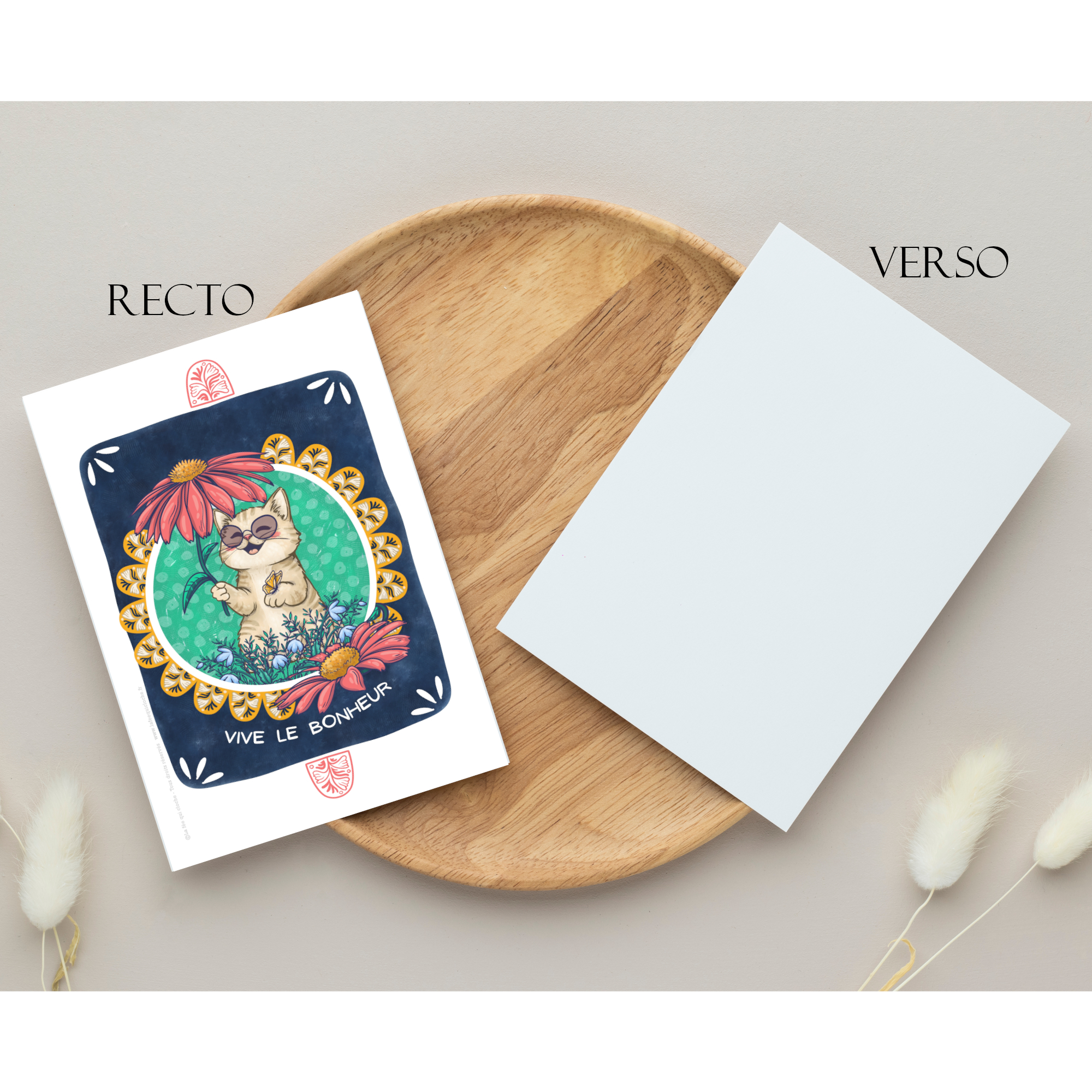Carte postale A6 "Vive le bonheur"