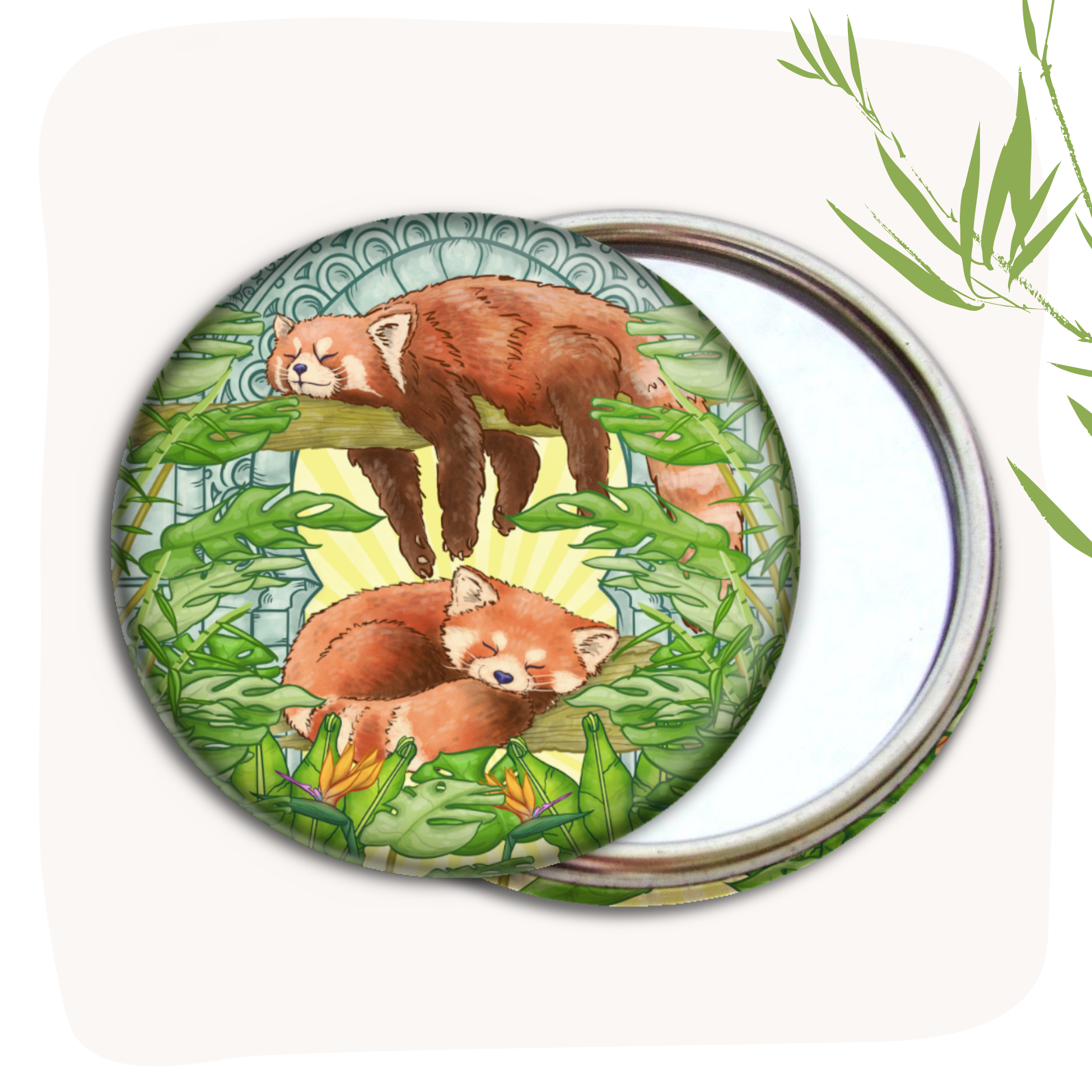 Miroir "Panda roux"