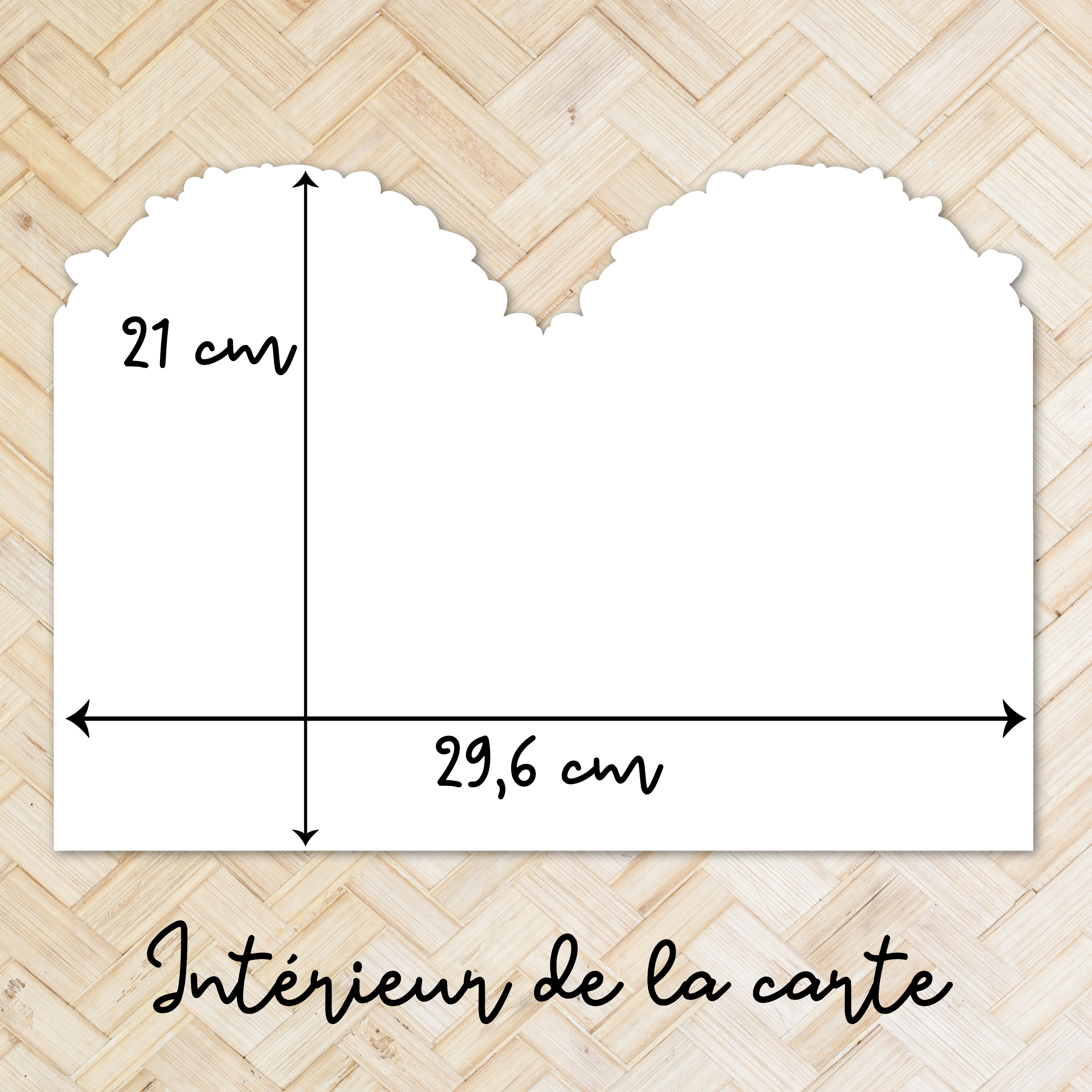 Carte postale découpé A5 "Suis tes rêves ..." et son enveloppe