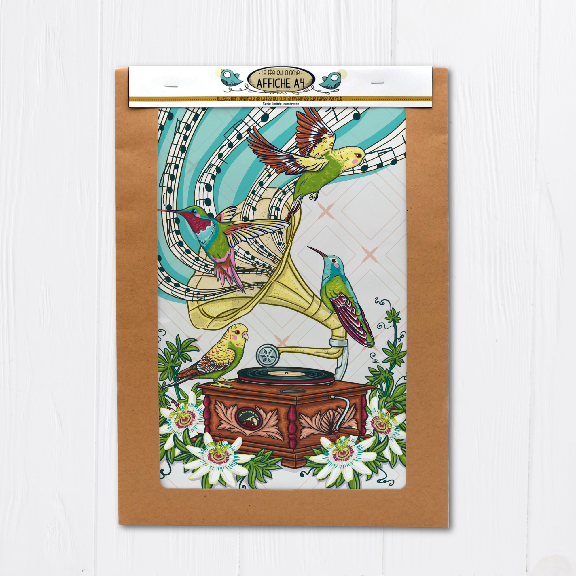 Affiche A4 "Gramophone poétique"