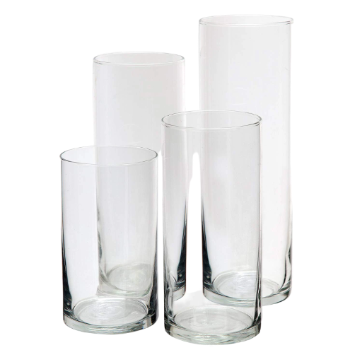 Cylinder Vases with Candle (set of 30)