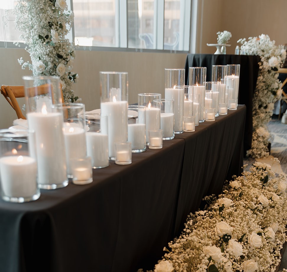 Cylinder Vases with Candle (set of 30)