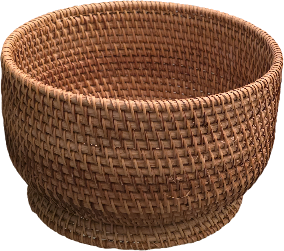 Woven Rattan Bowl Compote