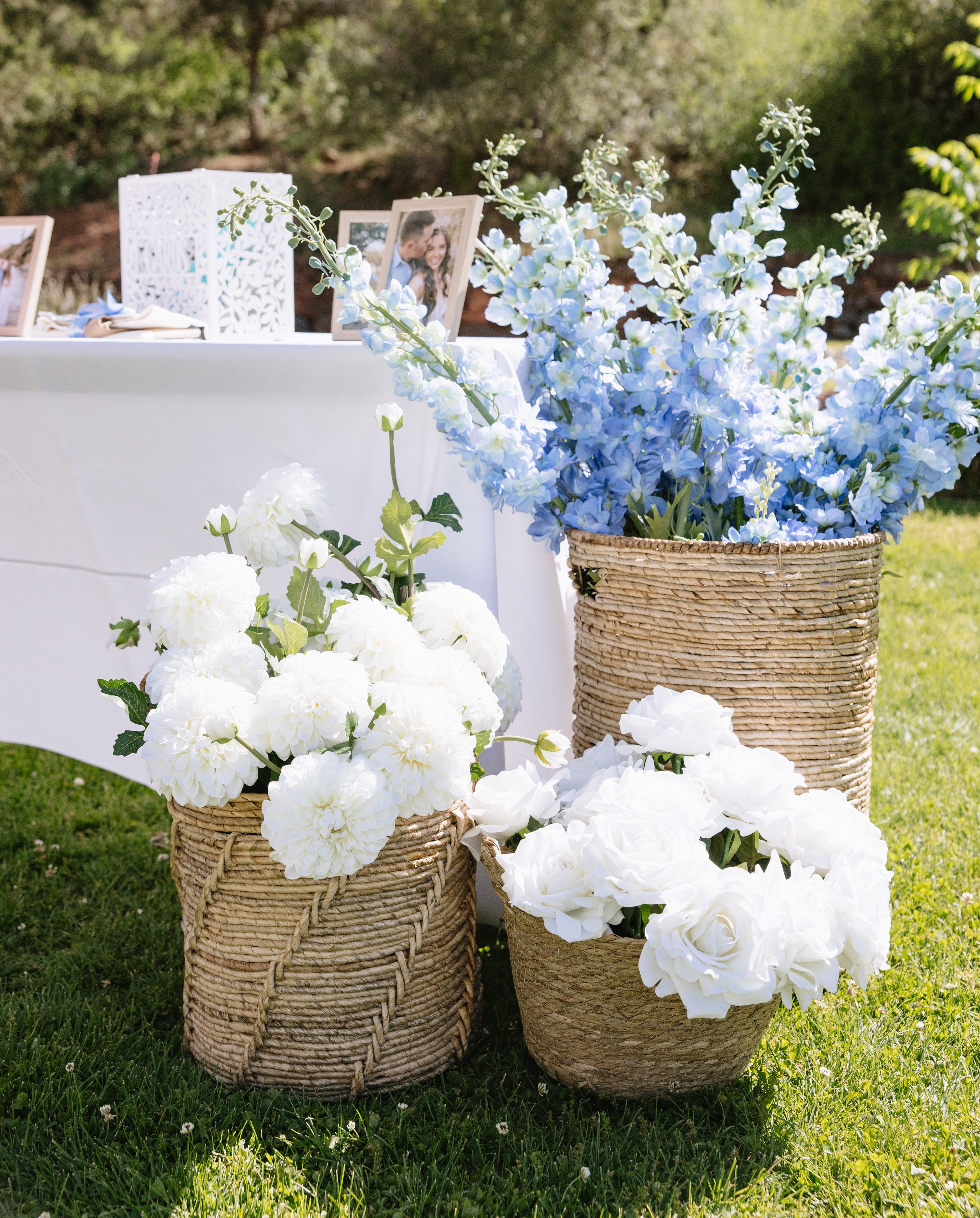 Large Basket Flowers Delphinium