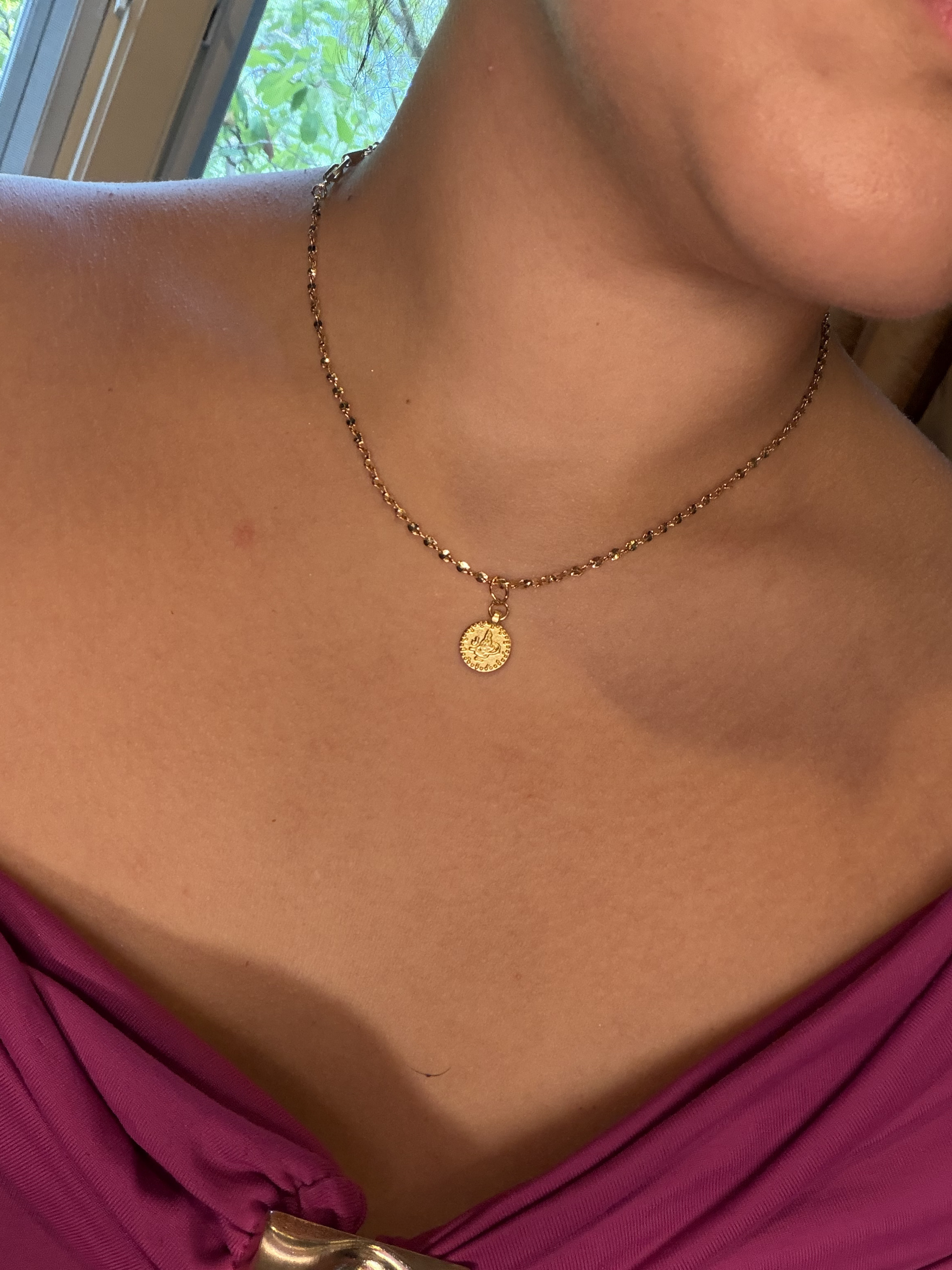 mini coin abundance necklace 