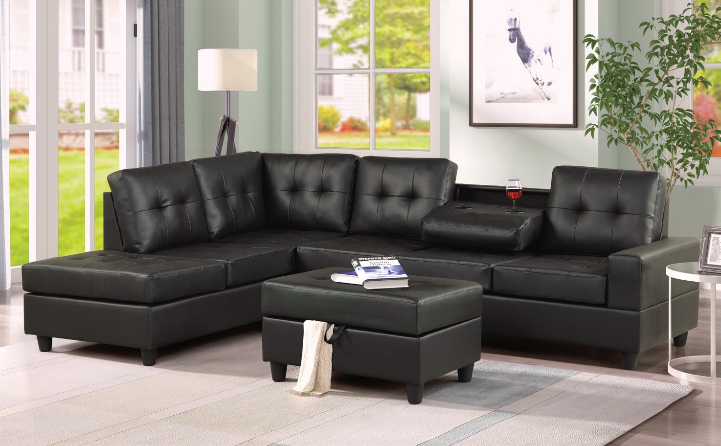Modern 2-Pc. Sectional Living Room Set