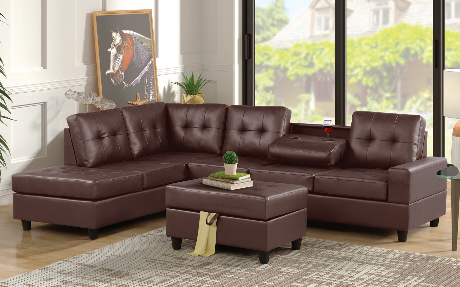 Modern 2-Pc. Sectional Living Room Set