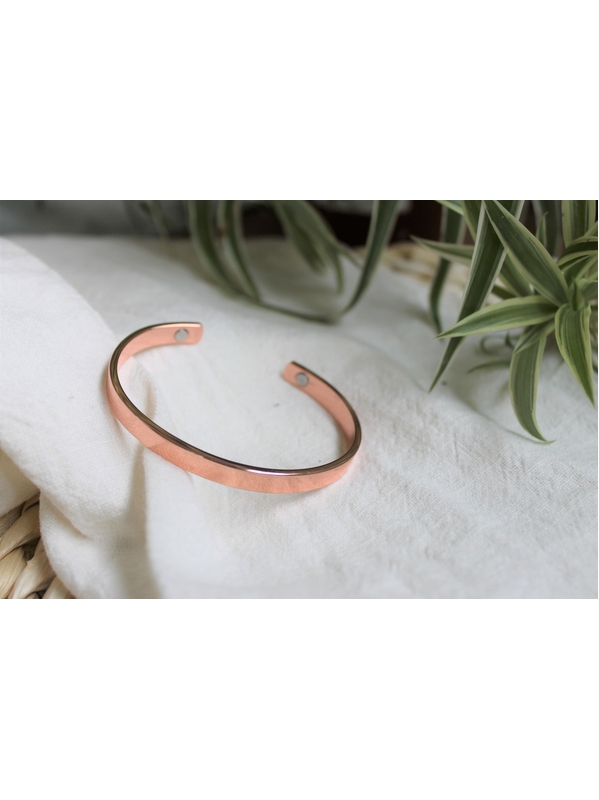 Bracelet cuivre avec Aimants Jonc plat