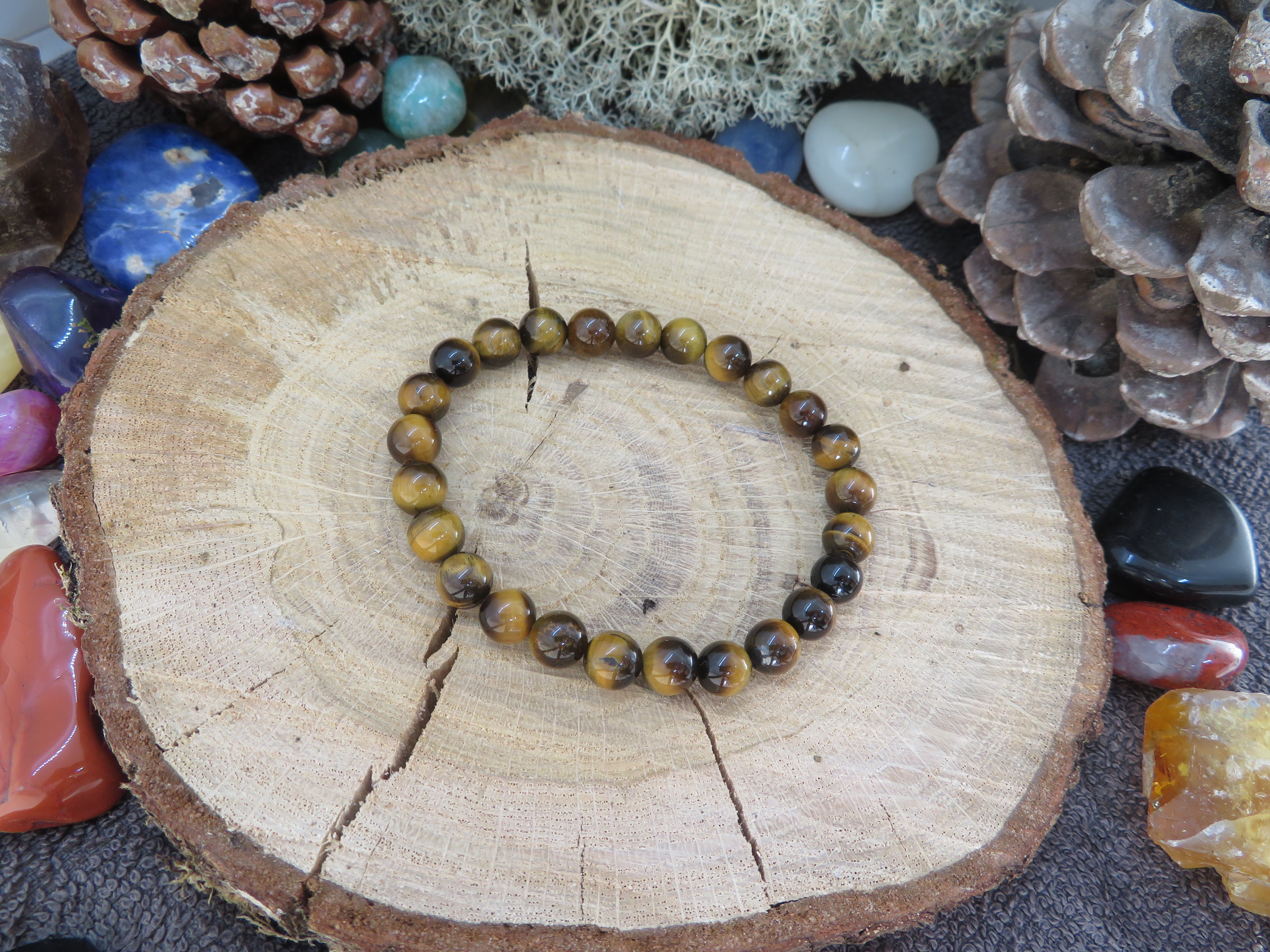 Bracelet œil de tigre 8mm