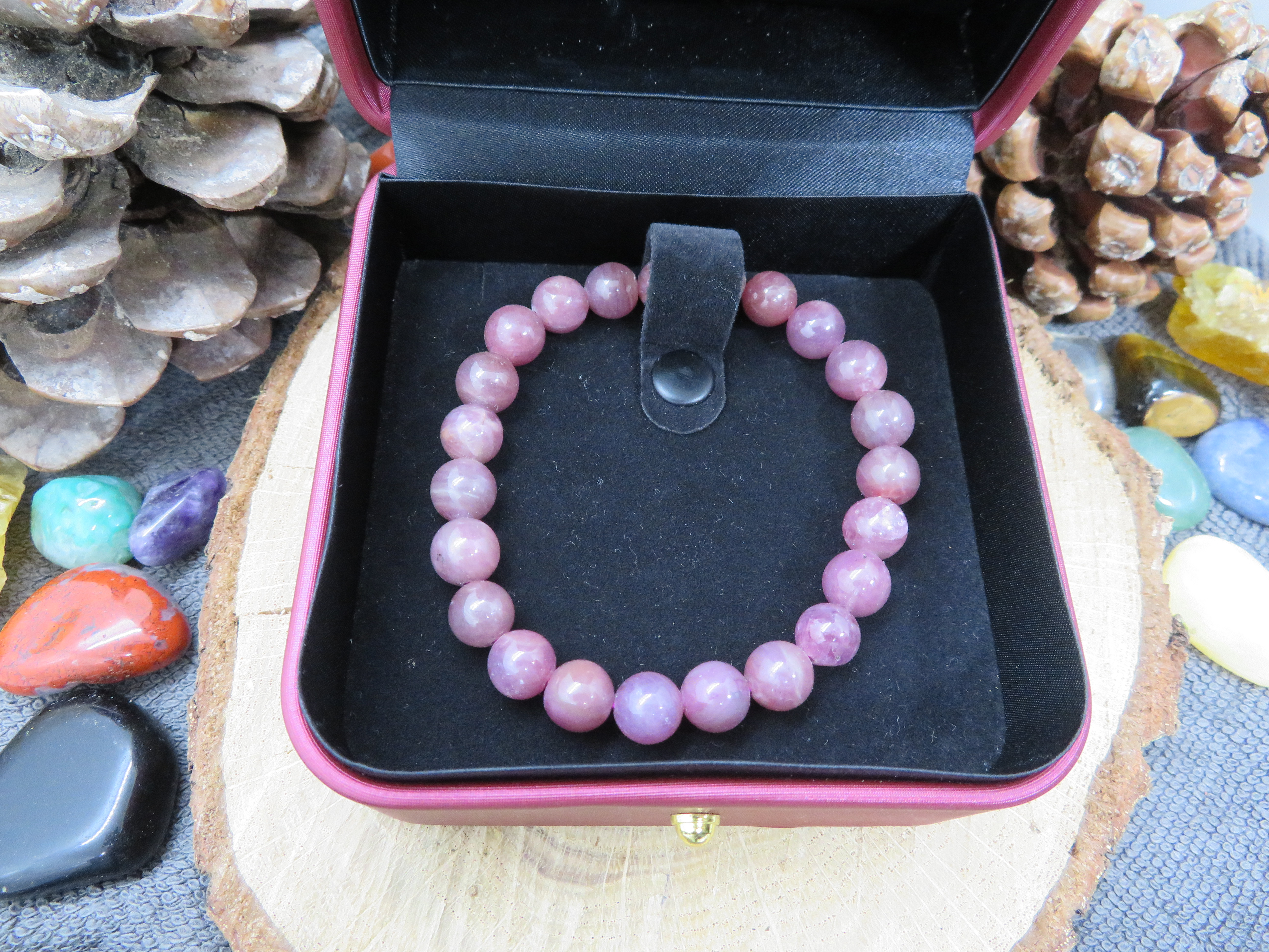 Bracelet rubis AA  10mm