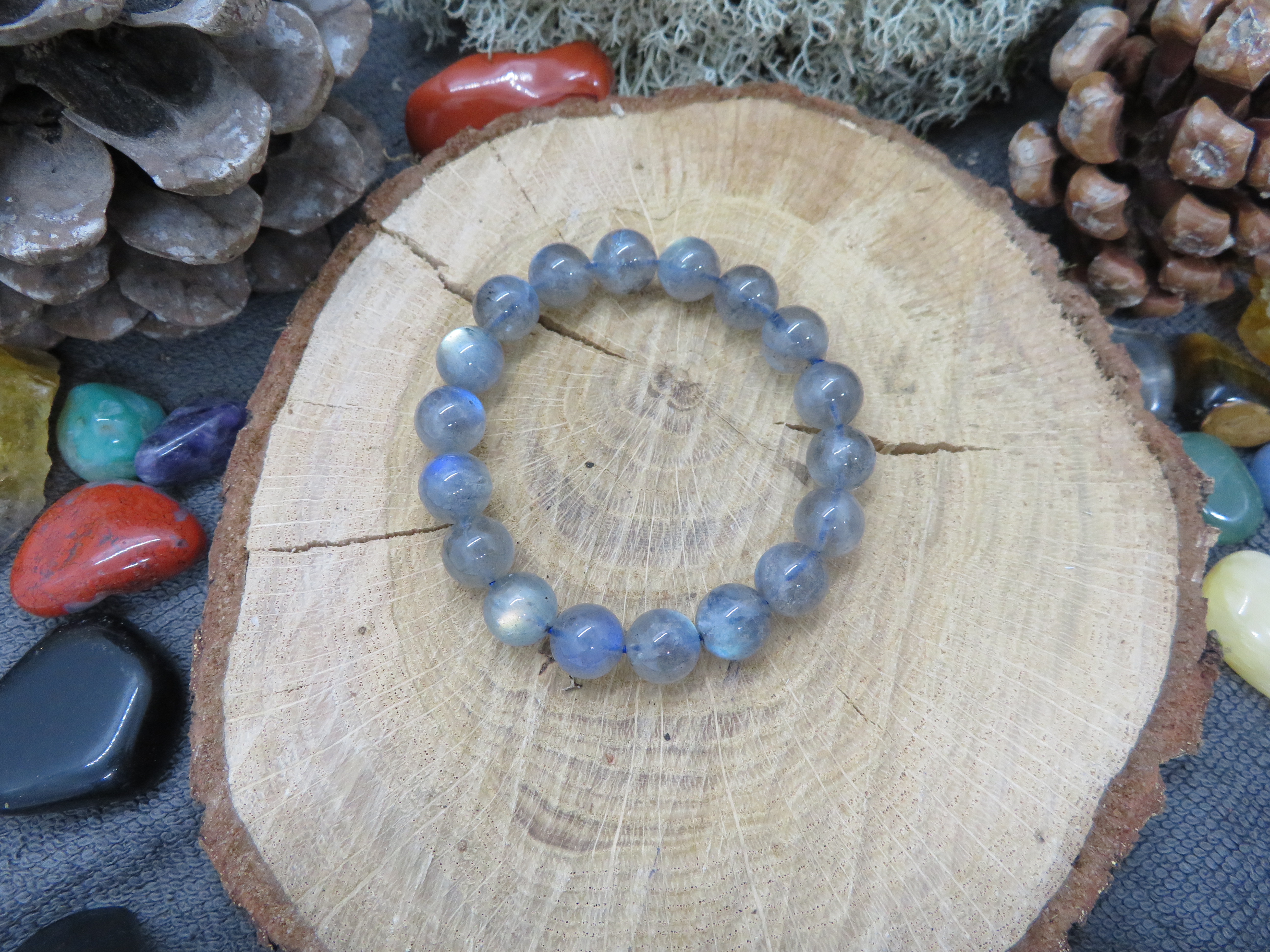 Bracelet  labradorite AA+ 12mm
