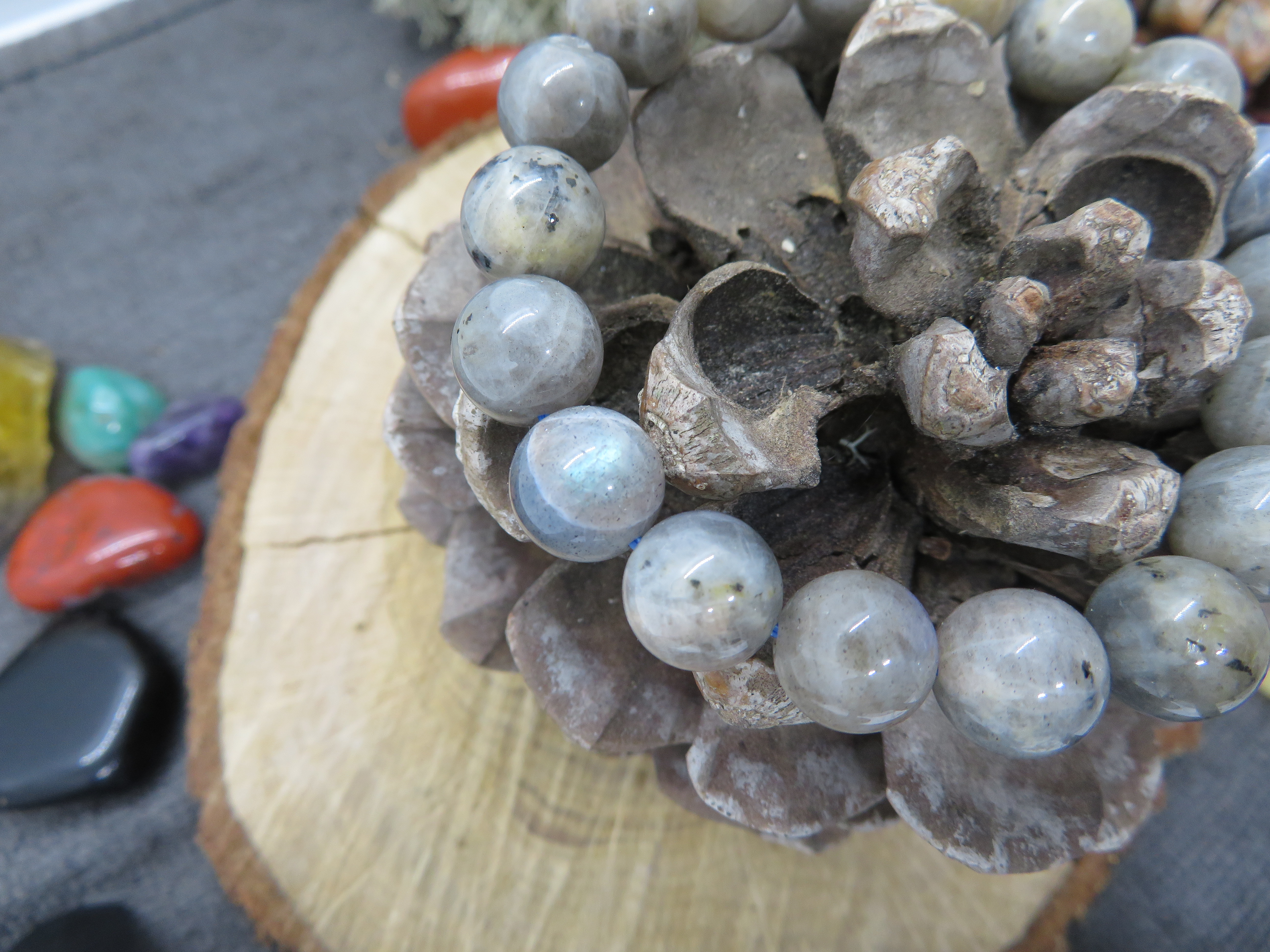 Bracelet labradorite 10mm AB