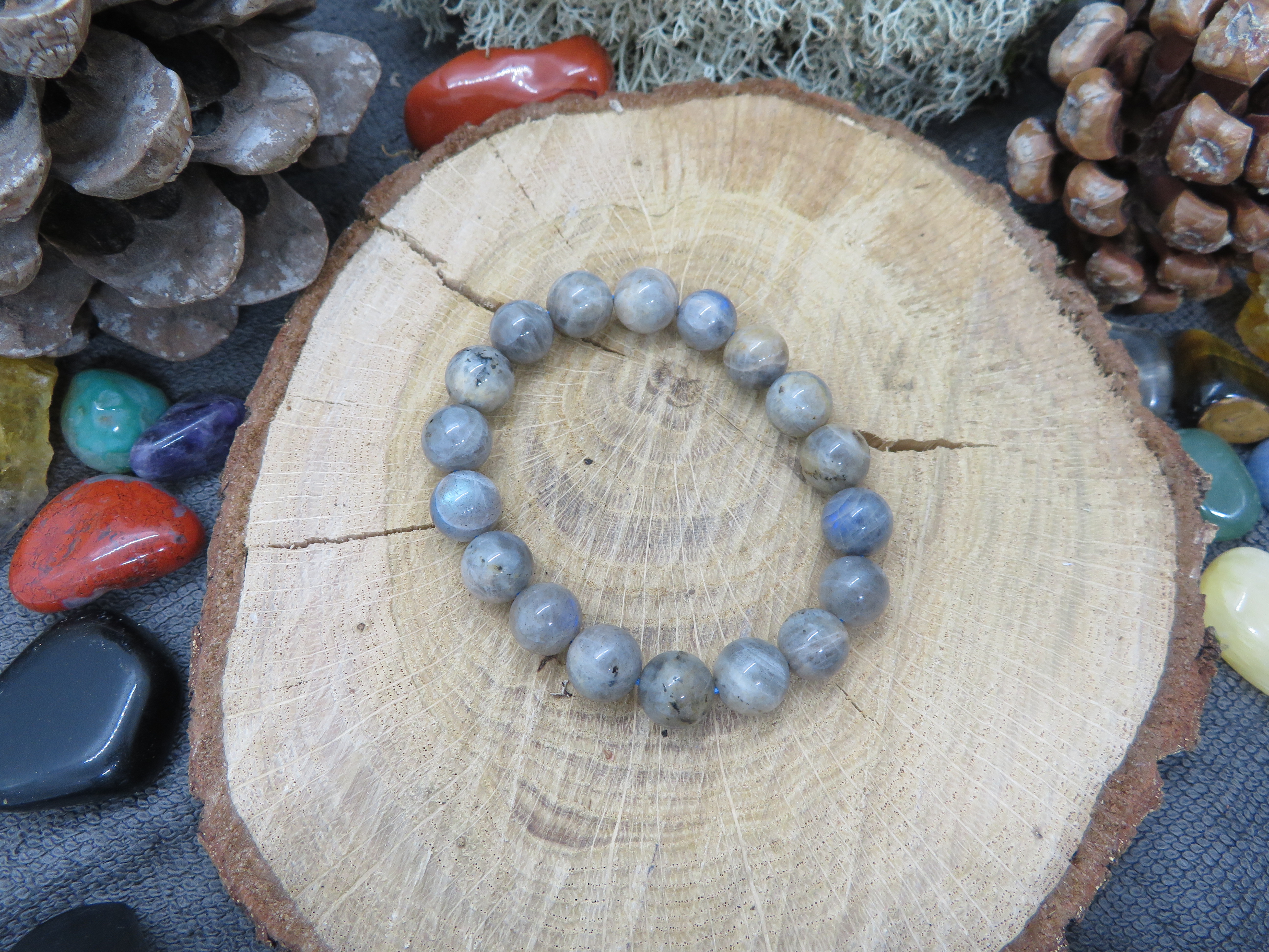Bracelet labradorite 10mm AB