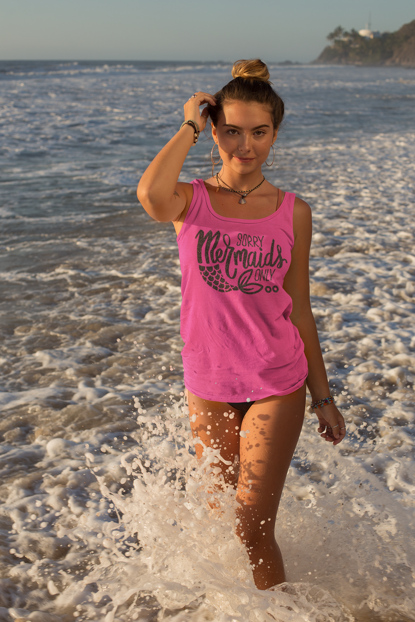 Mermaids Only Glitter Tank Top