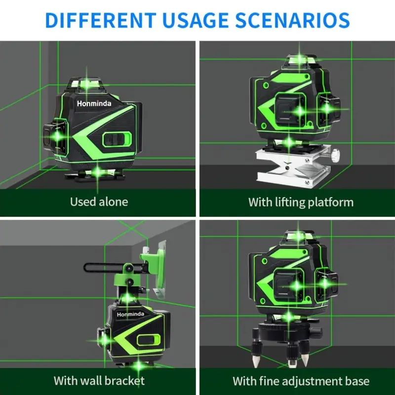 Nivel Láser Autonivelante 4D de 16 Líneas
