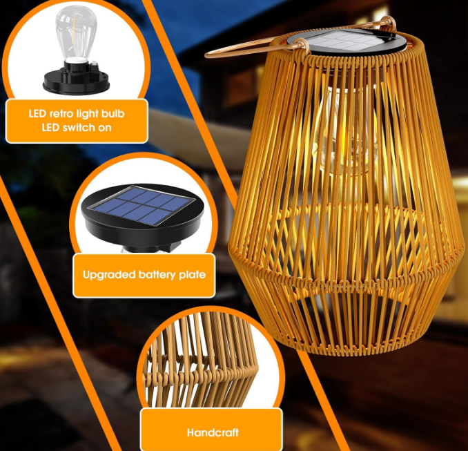 Solar Lanterns, KagoLing Solar Lanterns Outdoor Waterproof Solar Lights for Outside Hanging Solar Lights Outdoor Solar Lamp Lights Decoration for Garden,Yard,Patio,Porch,Trees,Lawn,Pathway, 2 Pack