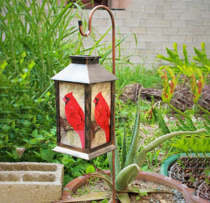 Solar Lanterns, Outdoor Hanging Lanterns Waterproof LED Solar Cardinal Lights Tabletop Lamp for Outdoor Patio Garden