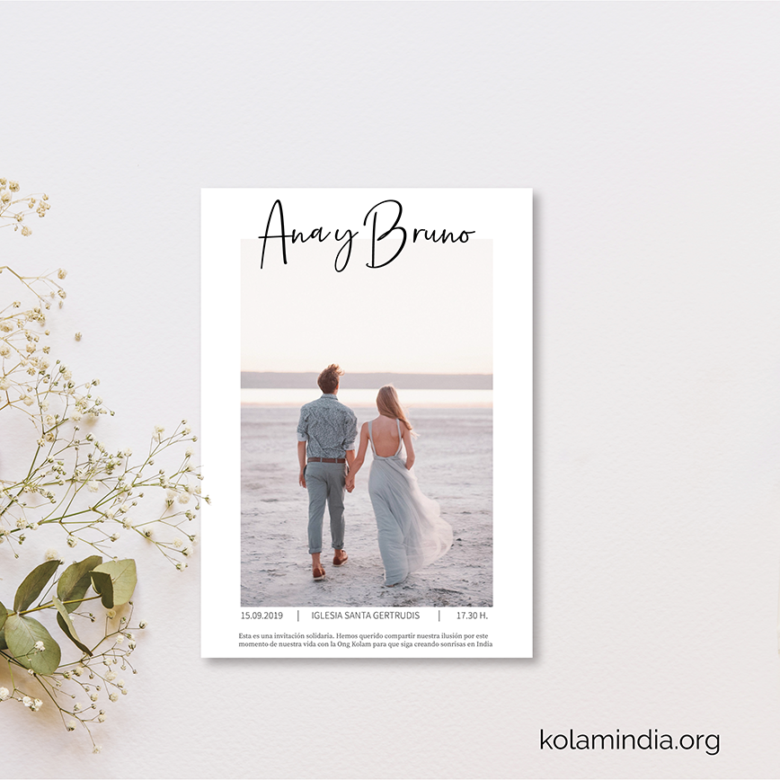 Tarjeta invitación boda