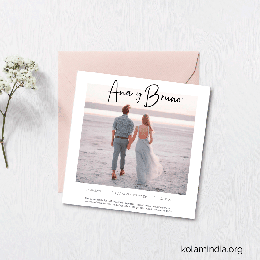 Tarjeta invitación boda