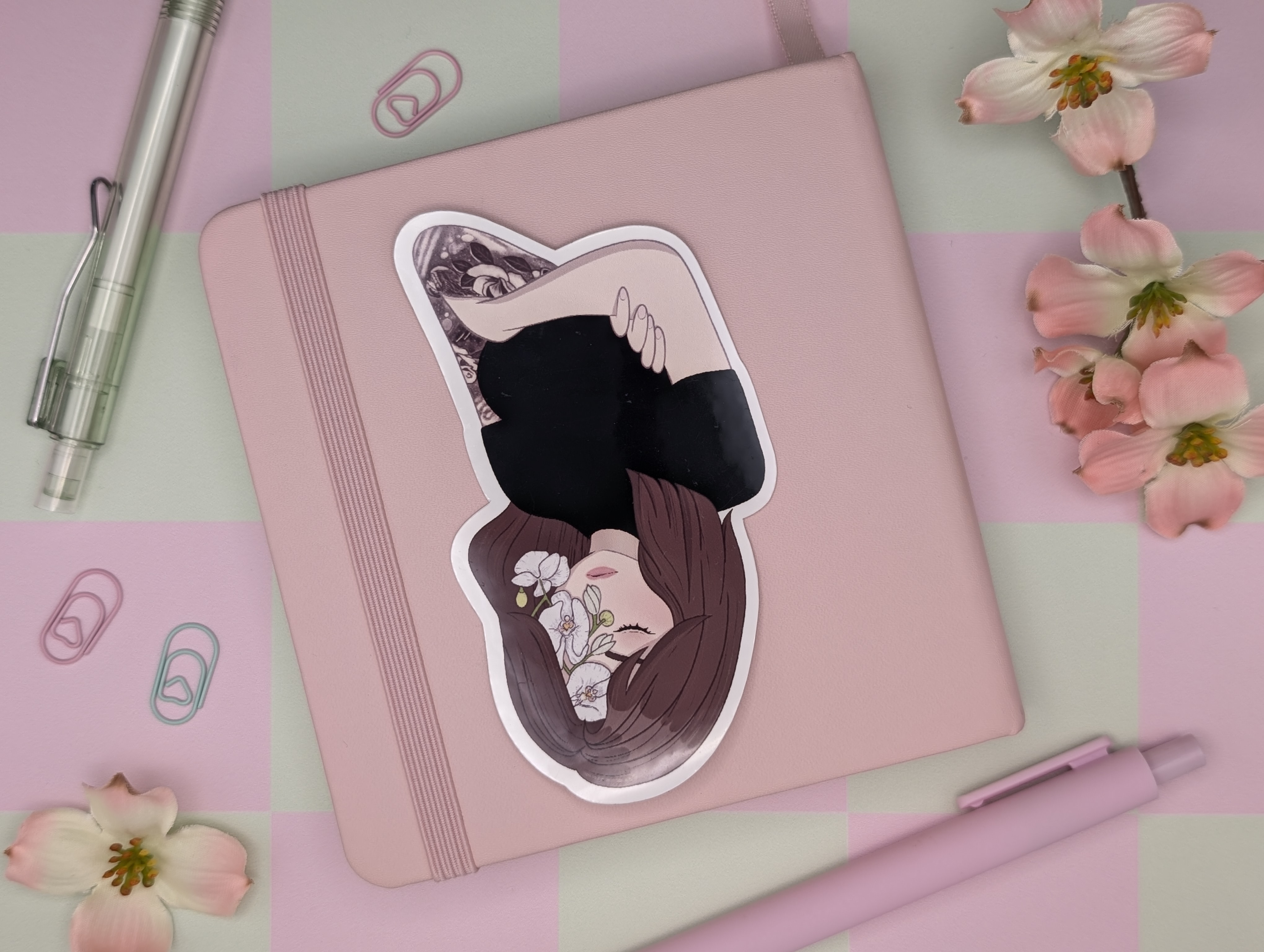Orchid Girl Sticker / Art Print