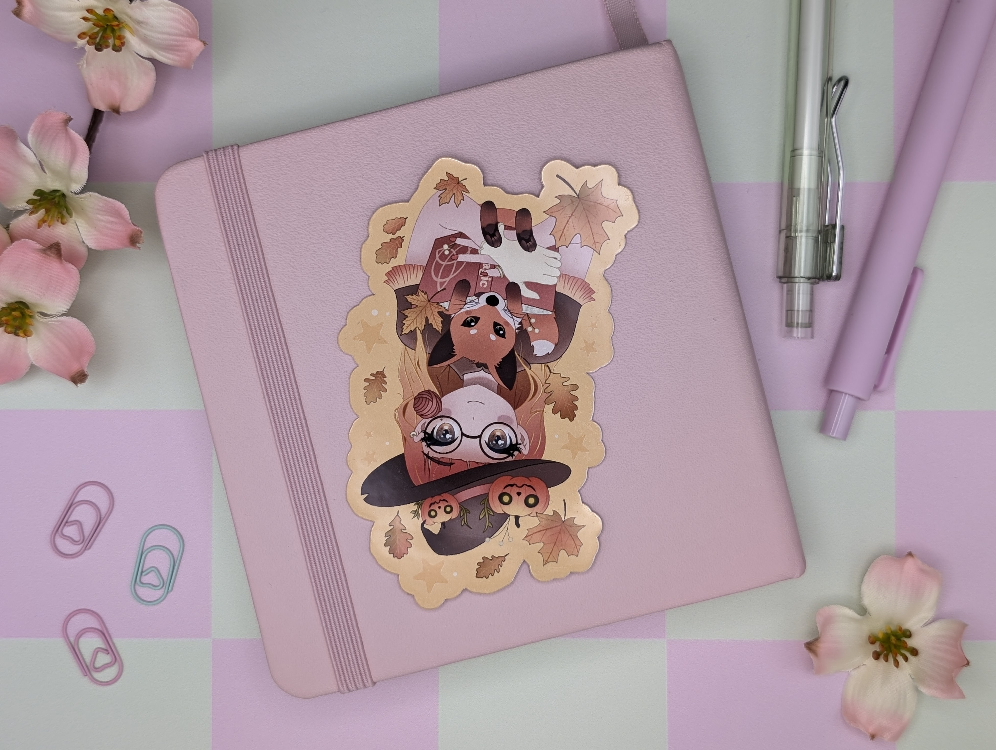 Fall Witch Sticker / Art Print