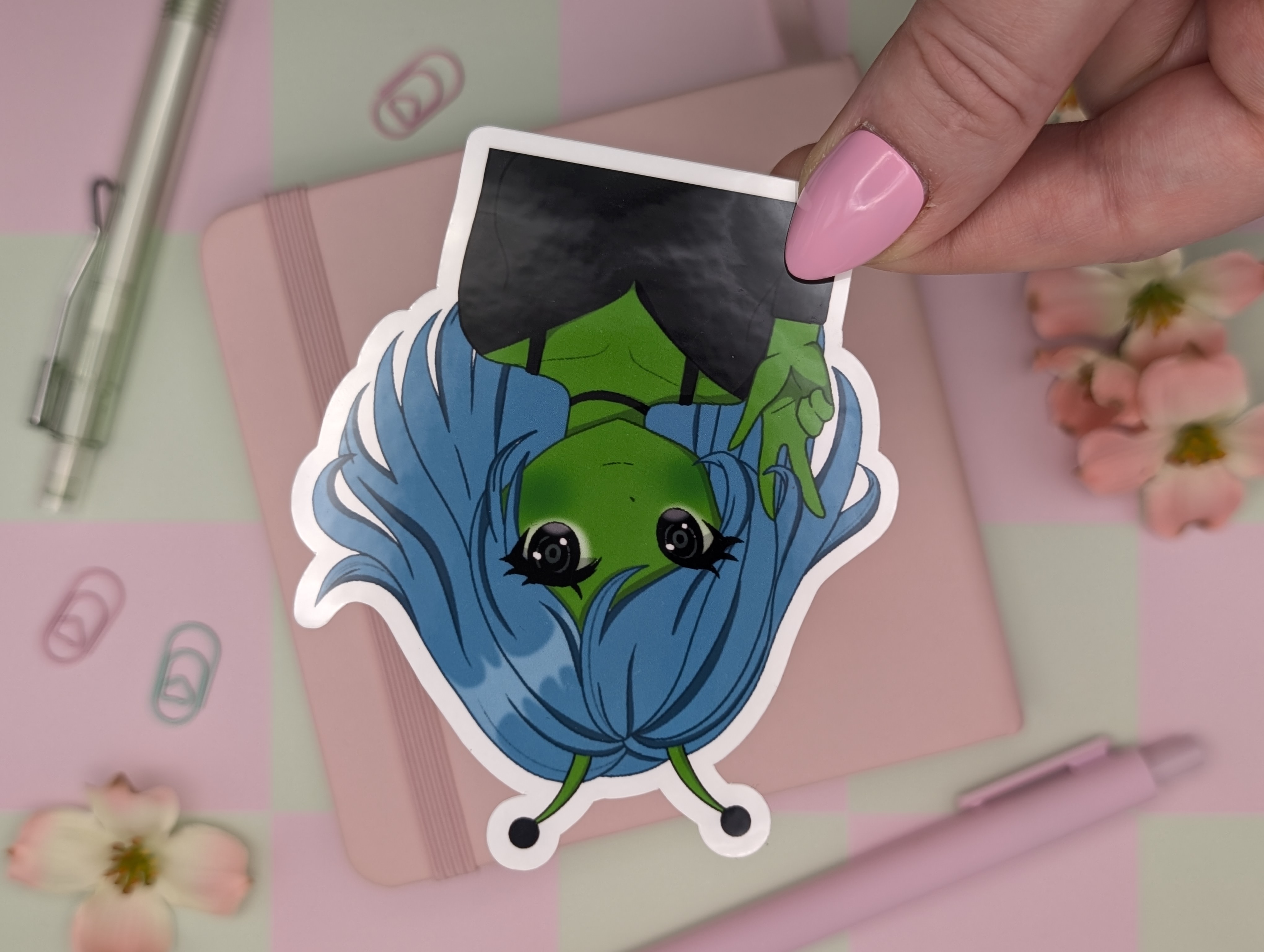 Alien Girl Sticker / Art Print
