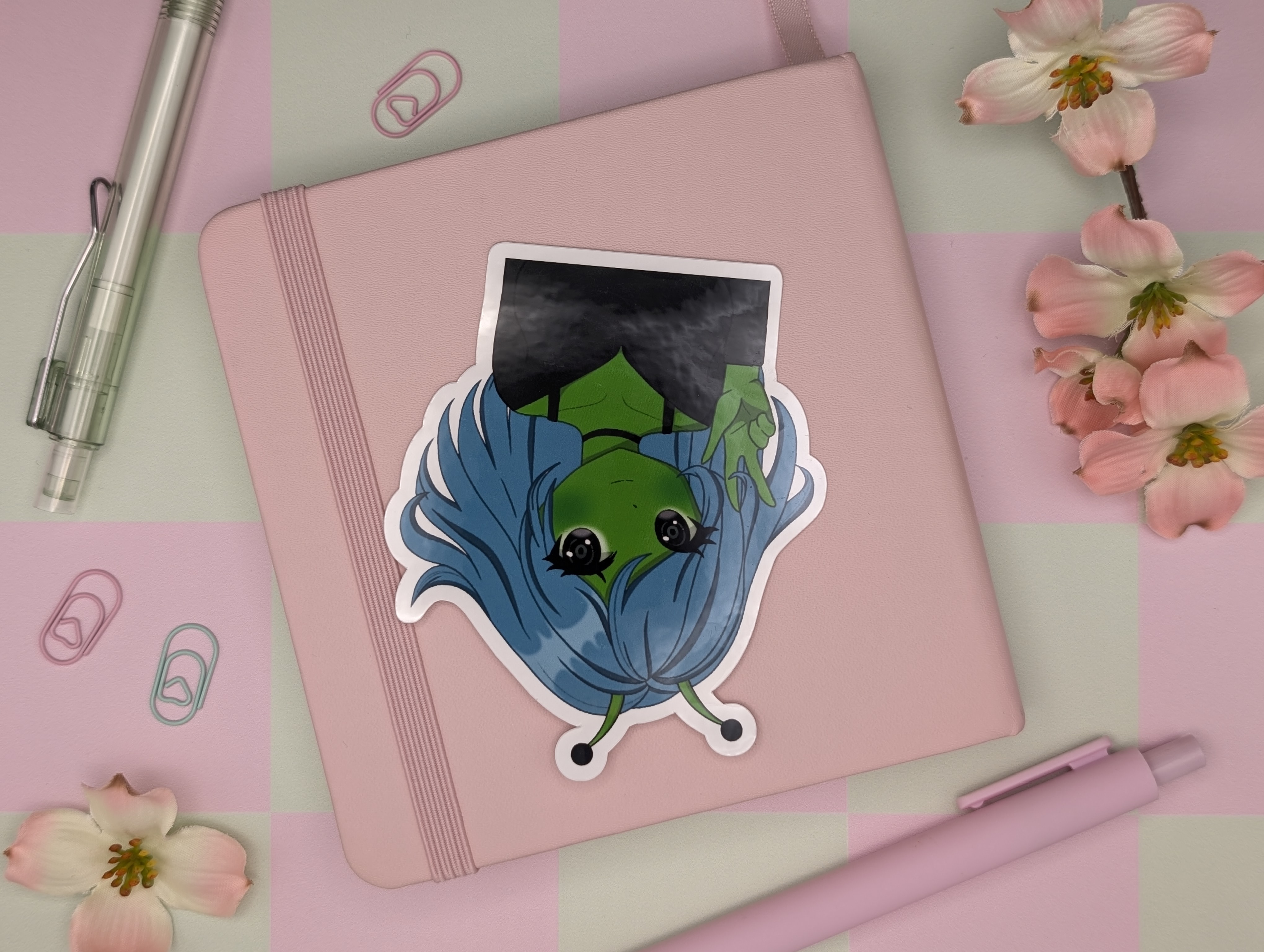 Alien Girl Sticker / Art Print